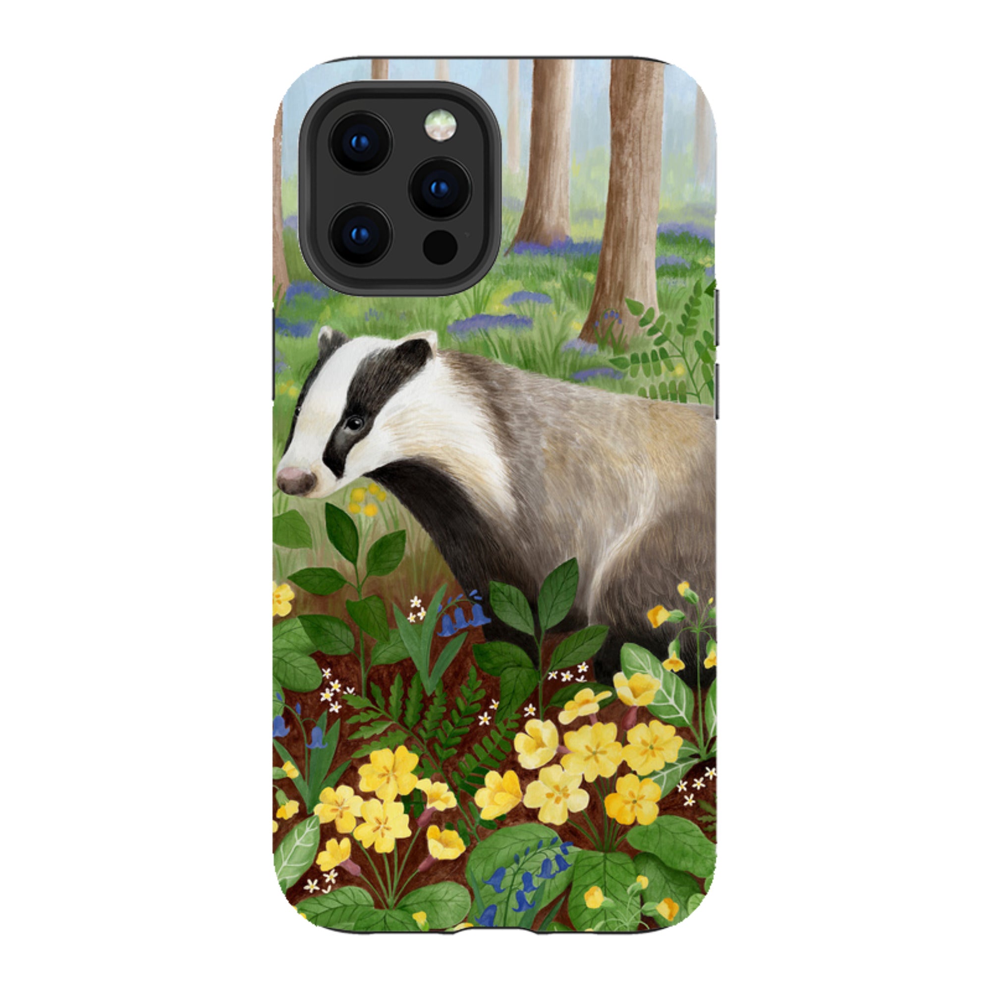 iPhone Tough Case - Bluebell Badger By Bex Parkin