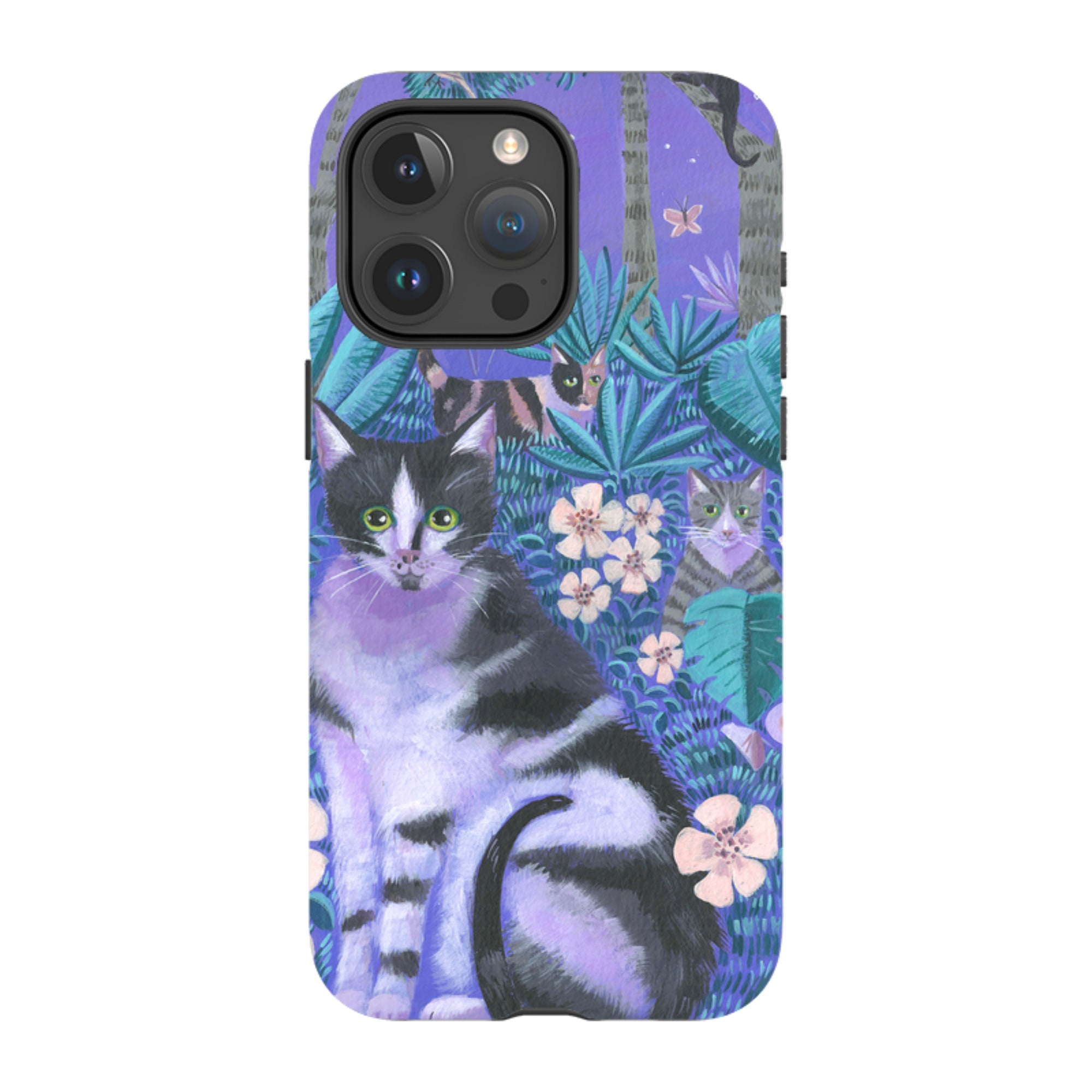 iPhone Tough Case - Night Cats 2 By Mary Stubberfield