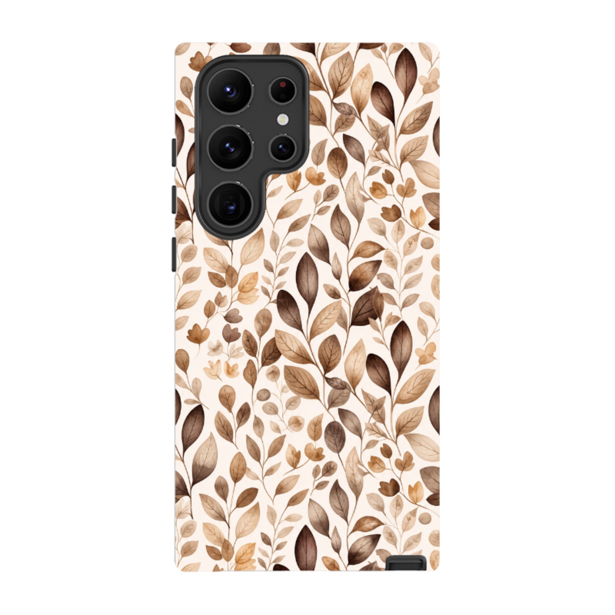 Samsung Tough Case - Beige Aesthetic Leaves