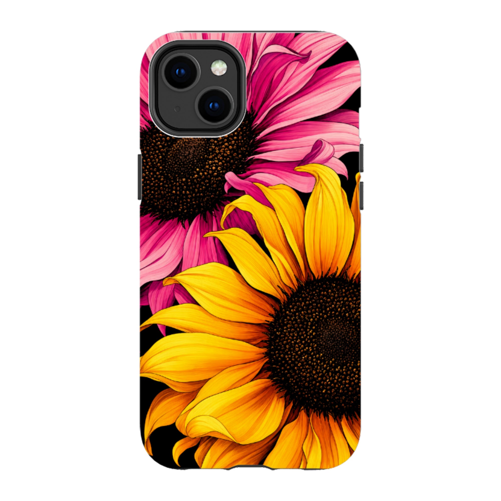 iPhone Tough Case - Yellow & Pink Sunflower