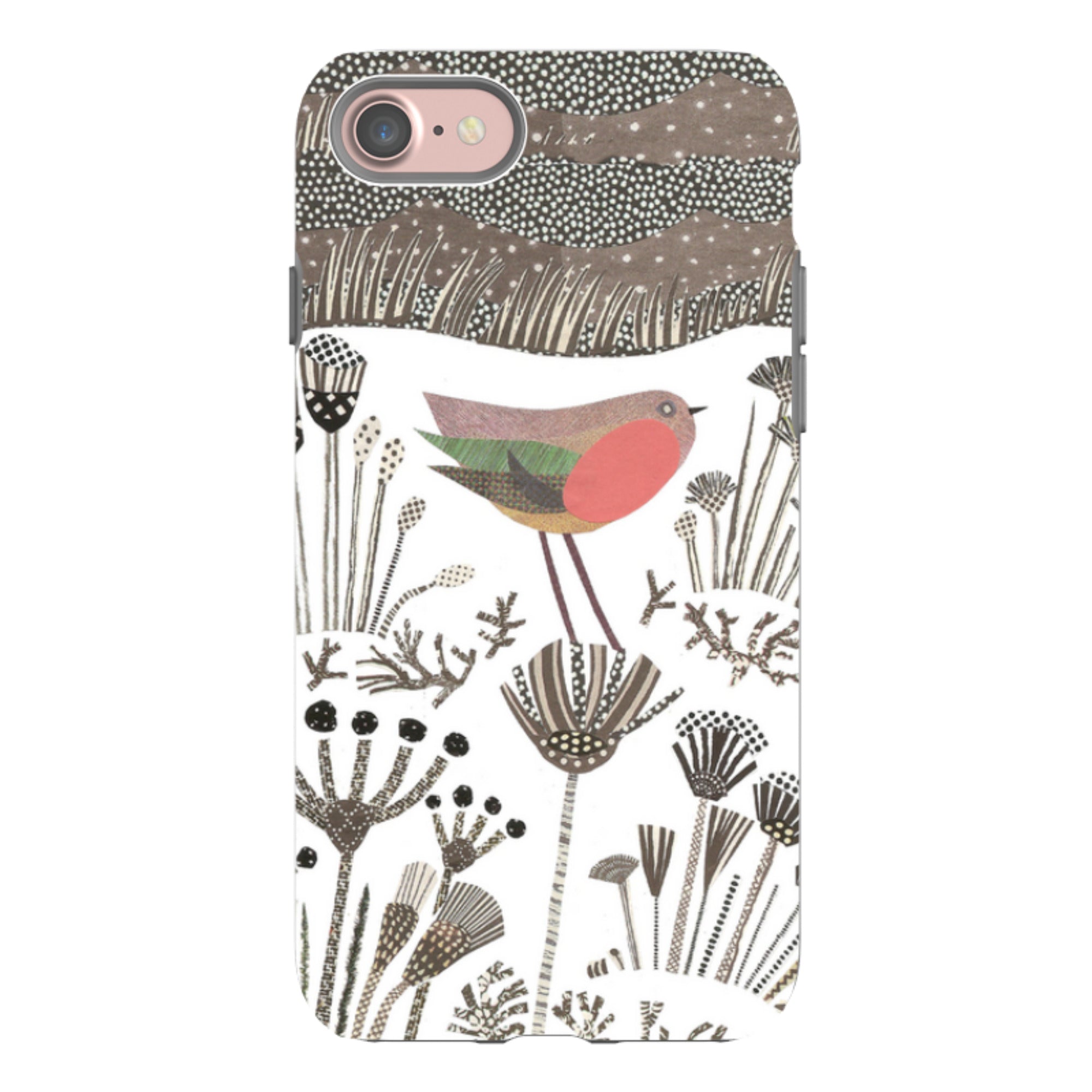 iPhone Tough Case - Robin in Snow By Jane Robbins