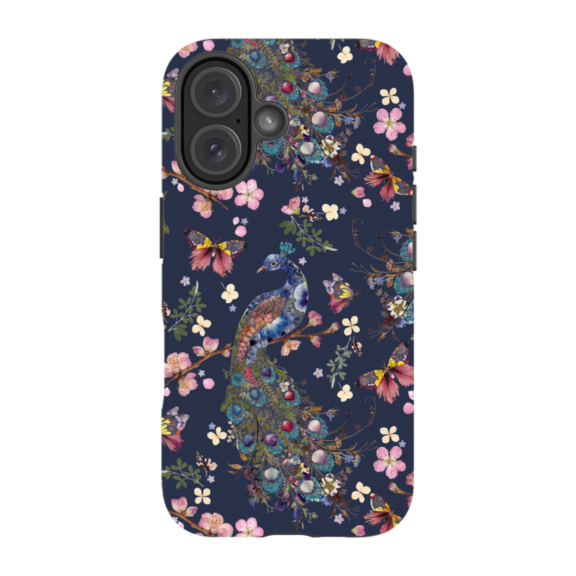 iPhone MagSafe Tough Case -  Peacock and Cherry Blossoms Iris By Helen Ahpornsiri