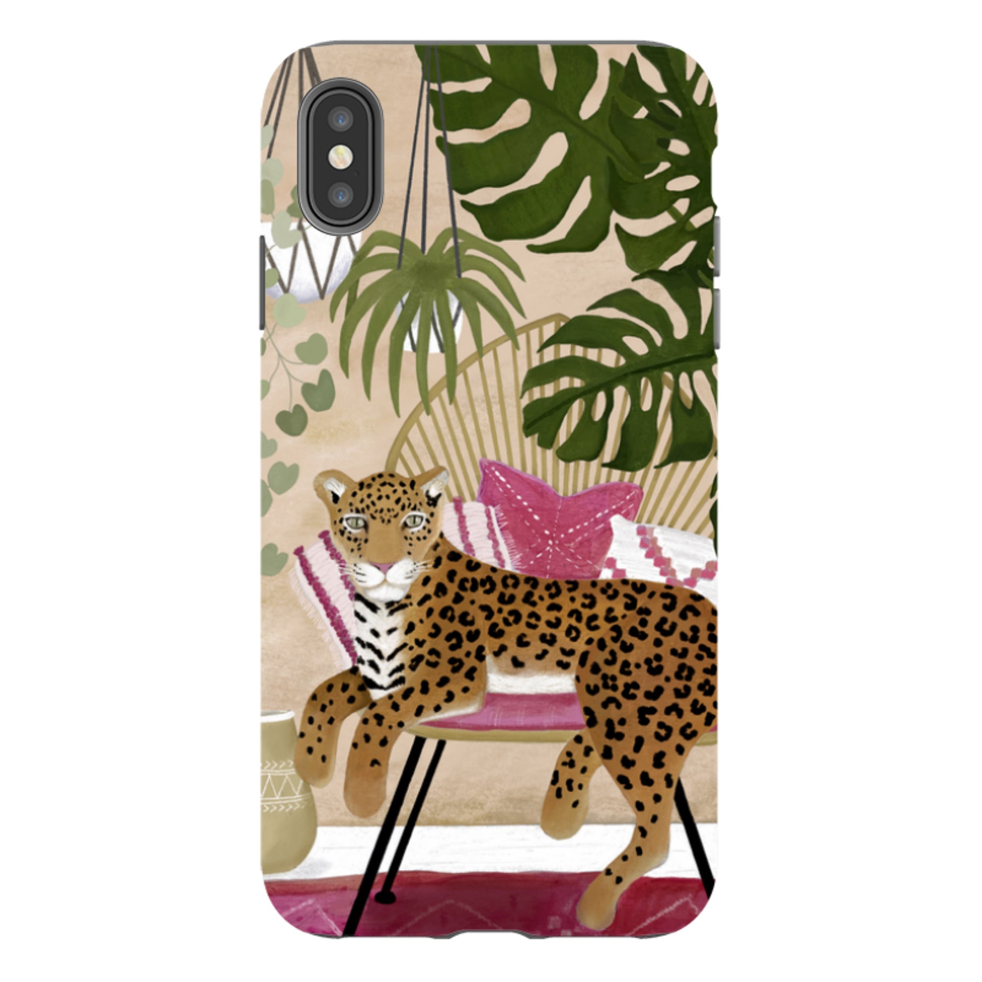 iPhone Tough Case - Boho Leopard Cream By Bex Parkin