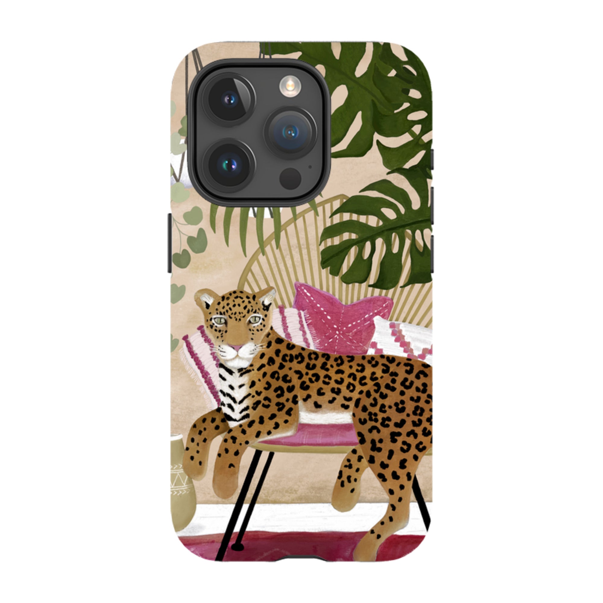 iPhone Tough Case - Boho Leopard Cream By Bex Parkin