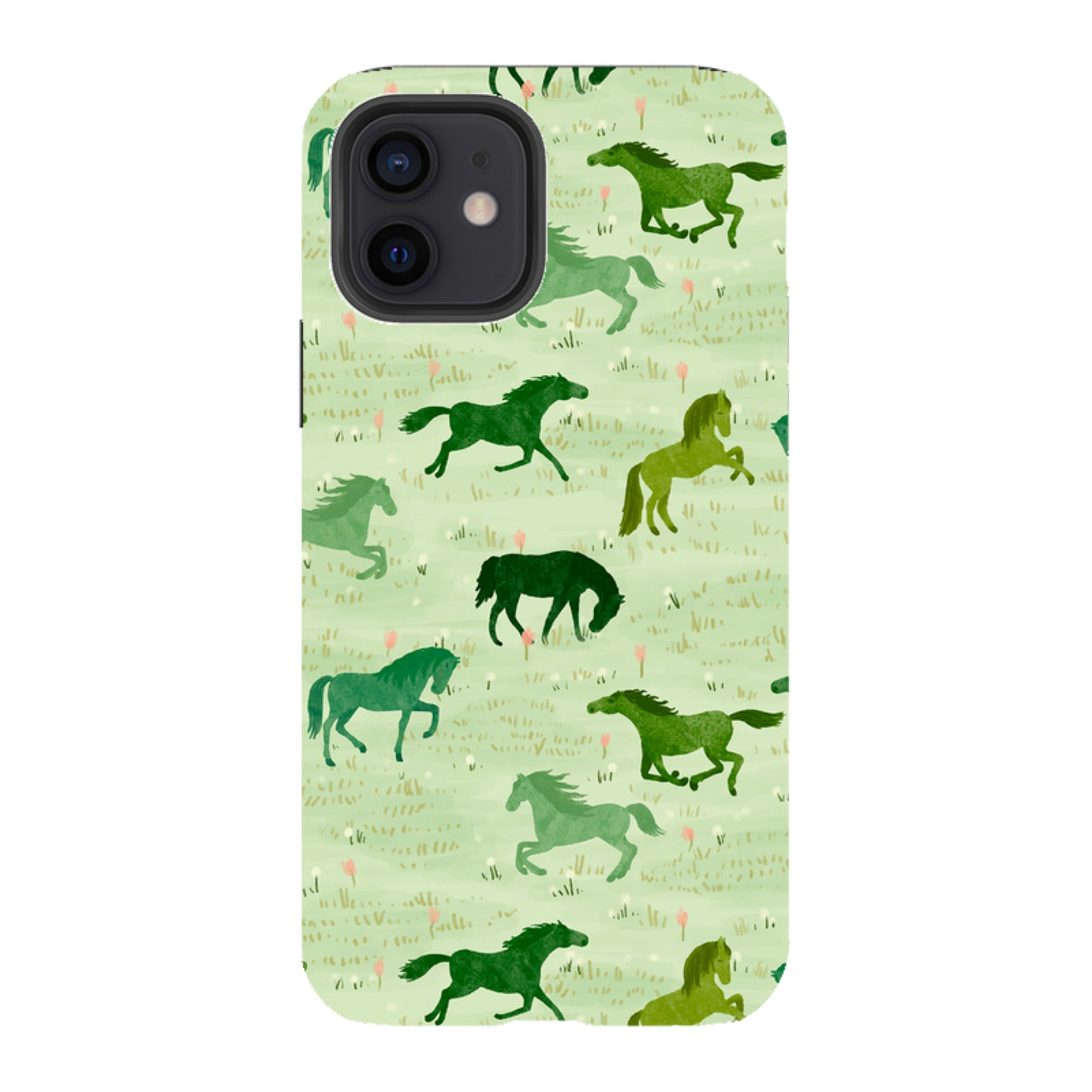 iPhone Tough Case - Wild Horses Meadow By Katherine Quinn