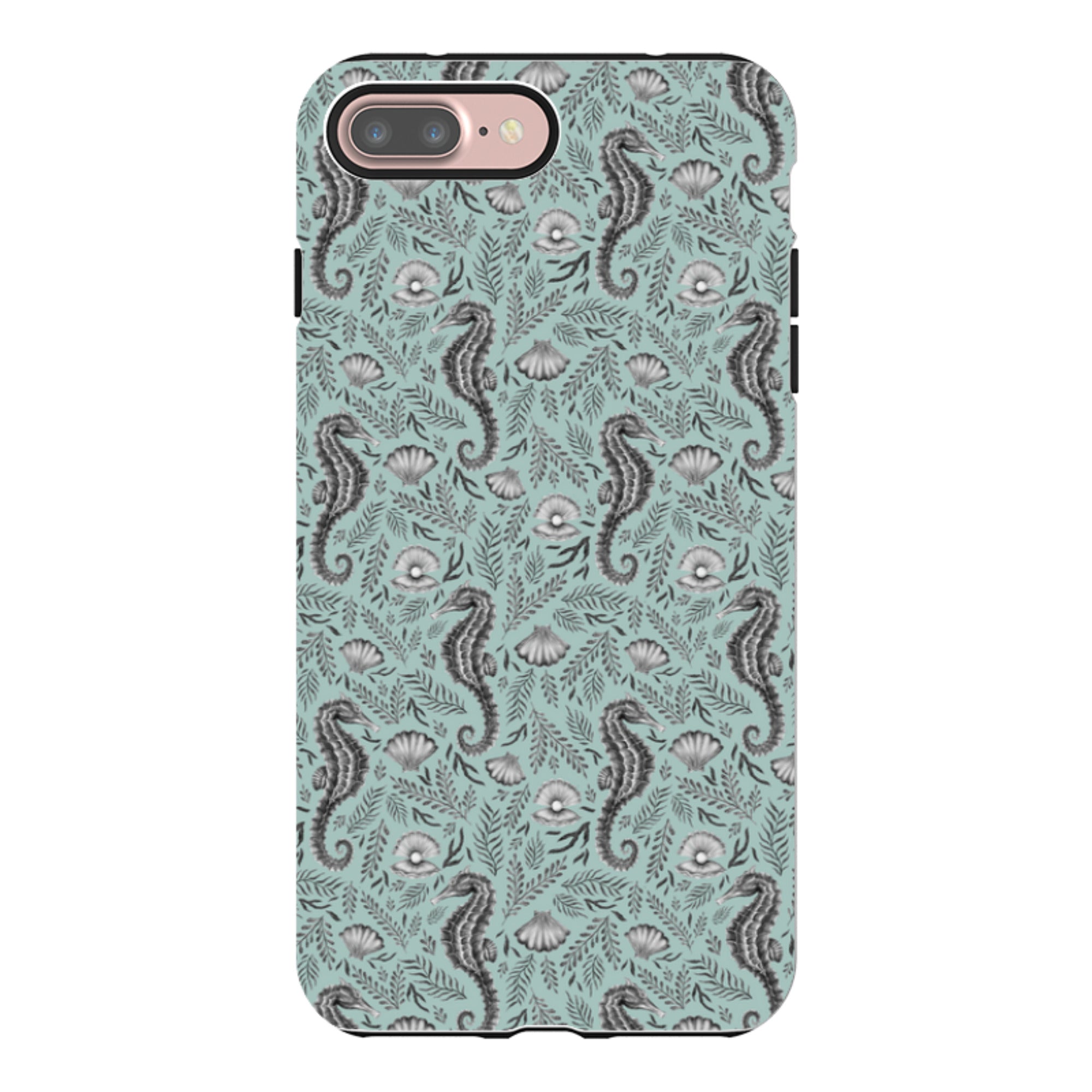 iPhone Tough Case - Seahorse Seafoam By Catherine Rowe