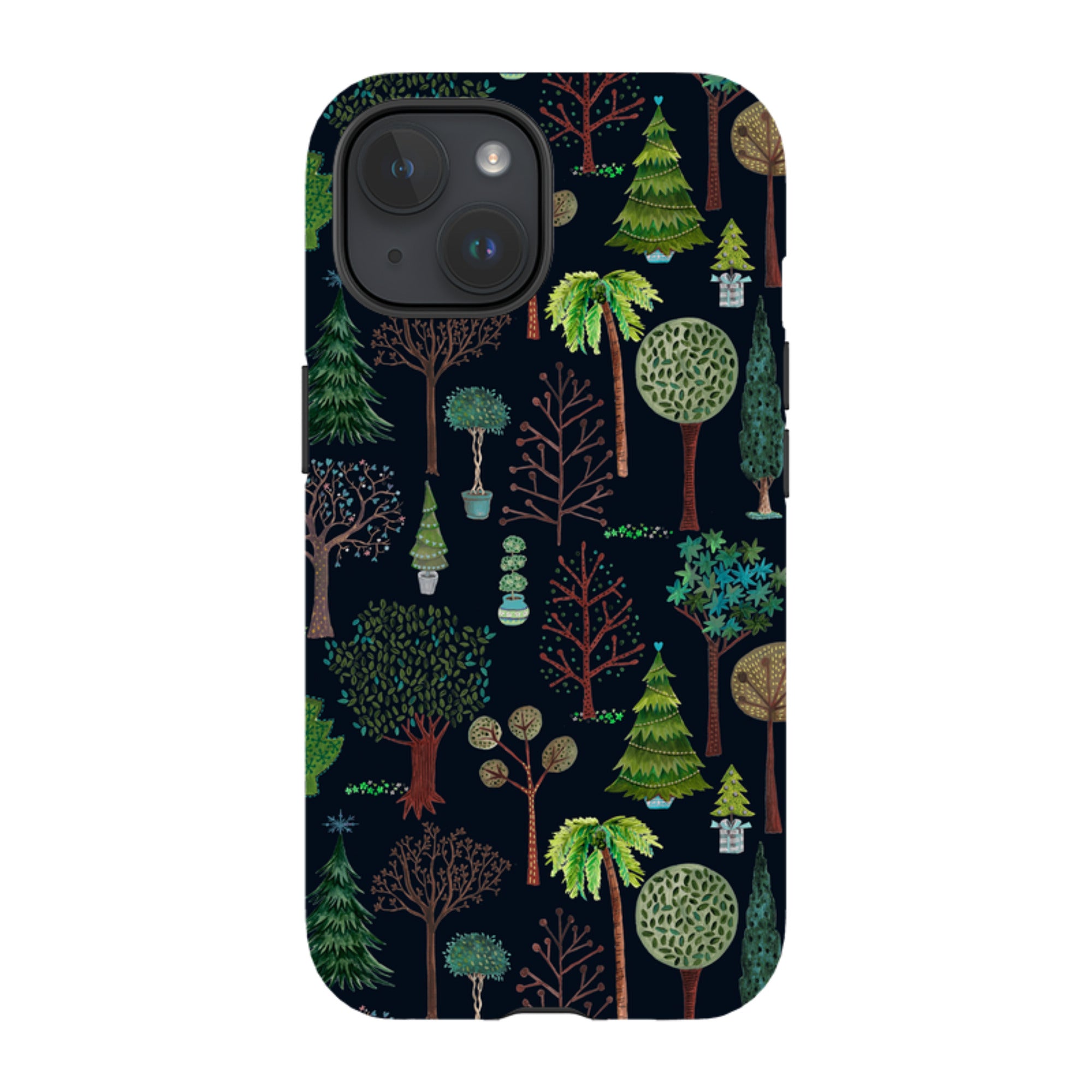 iPhone Tough Case - Xmas Trees Dark By Caroline Bonne Muller