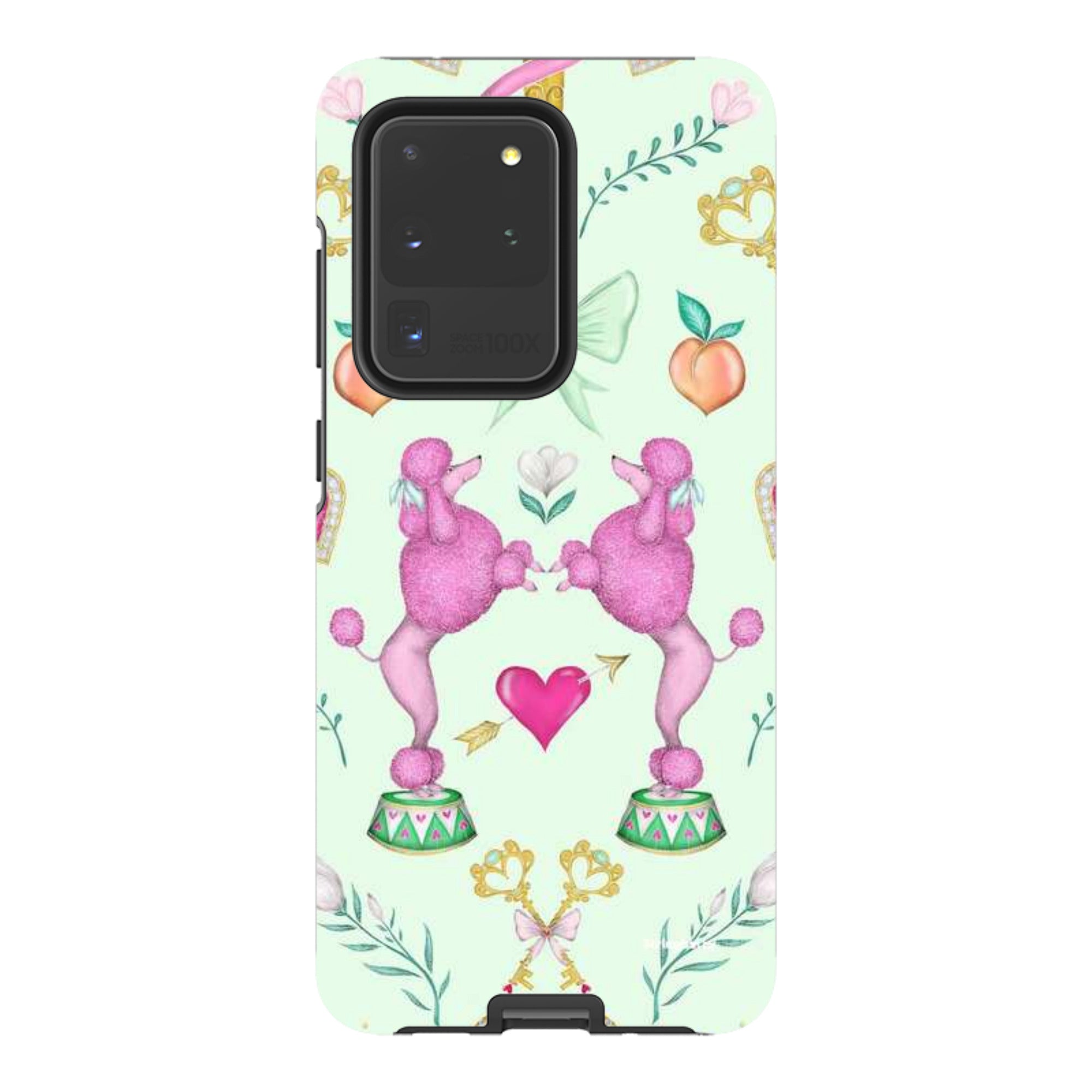 Samsung Tough Case - Pink Poodle Parlour Mint By Catherine Rowe
