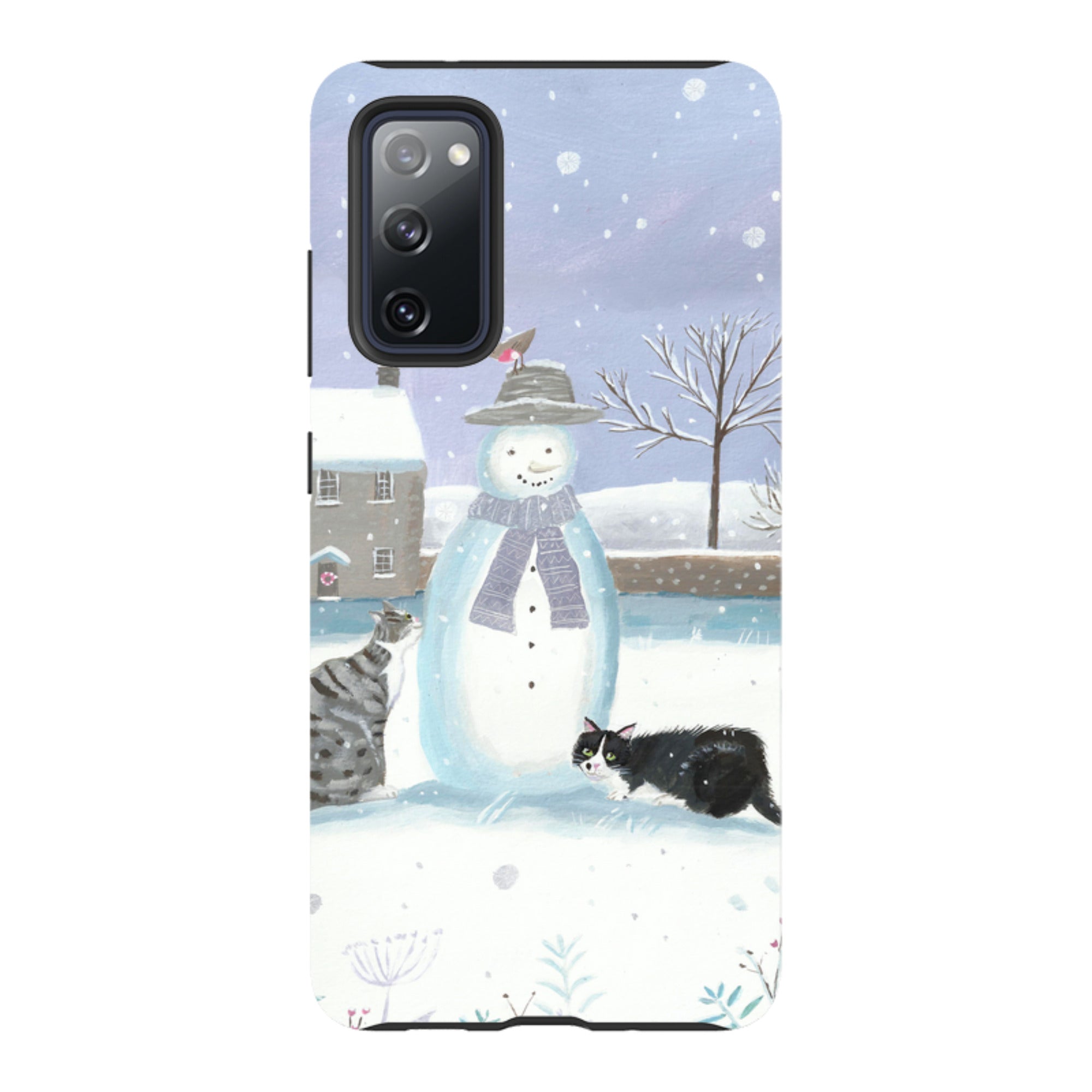 Samsung Tough Case - Snowman And Cats By Mary Stubberfield