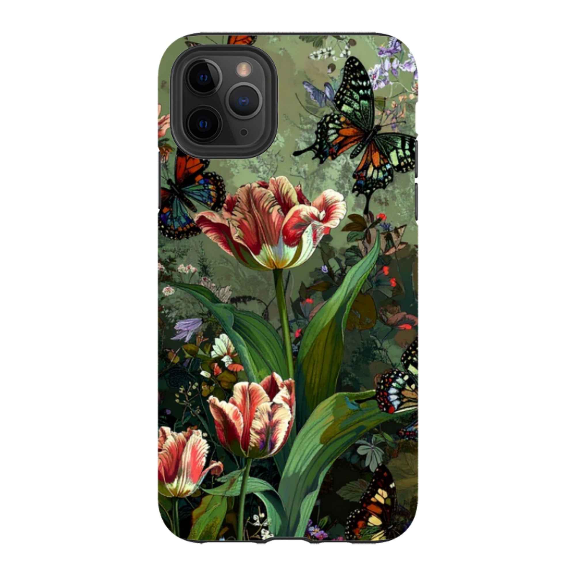 iPhone Tough Case - Green Vyne Butterflies