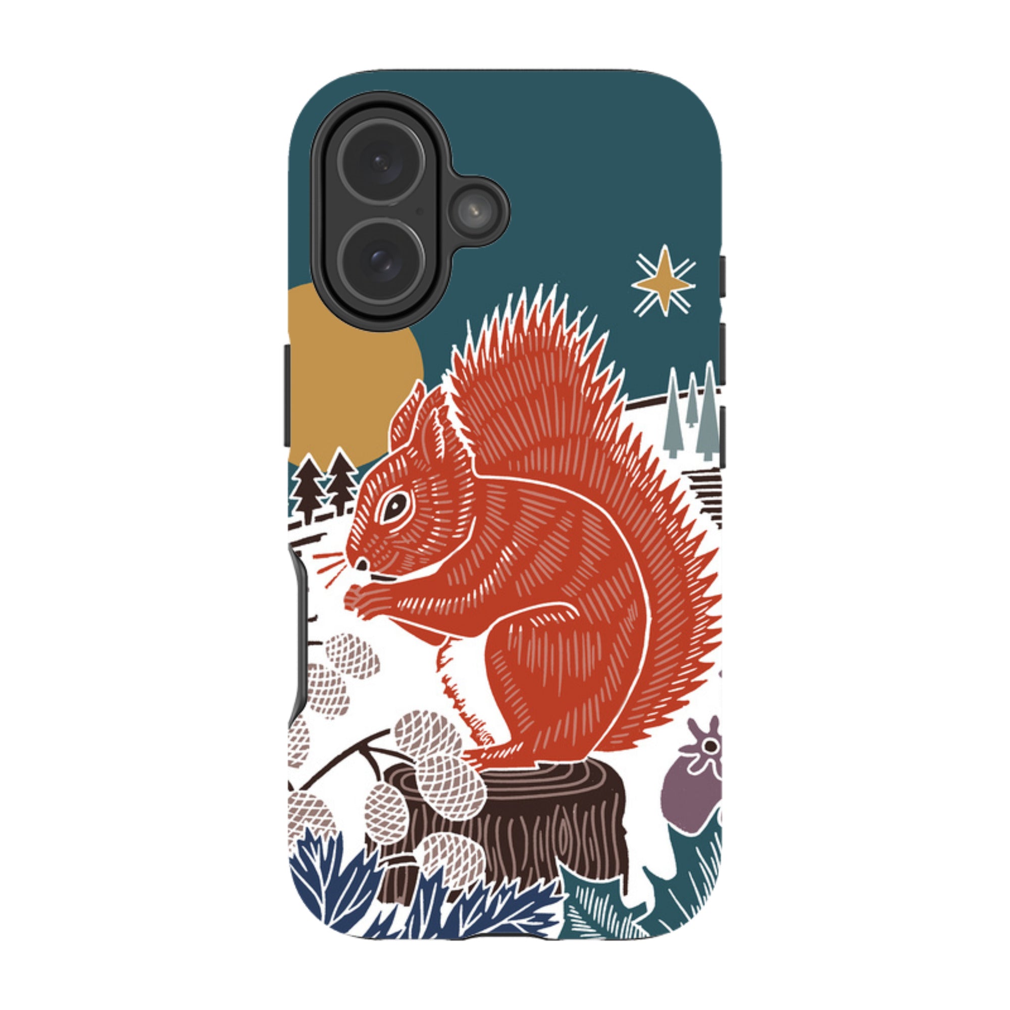 iPhone Tough Case - Winter Squirrel By Kate Heiss
