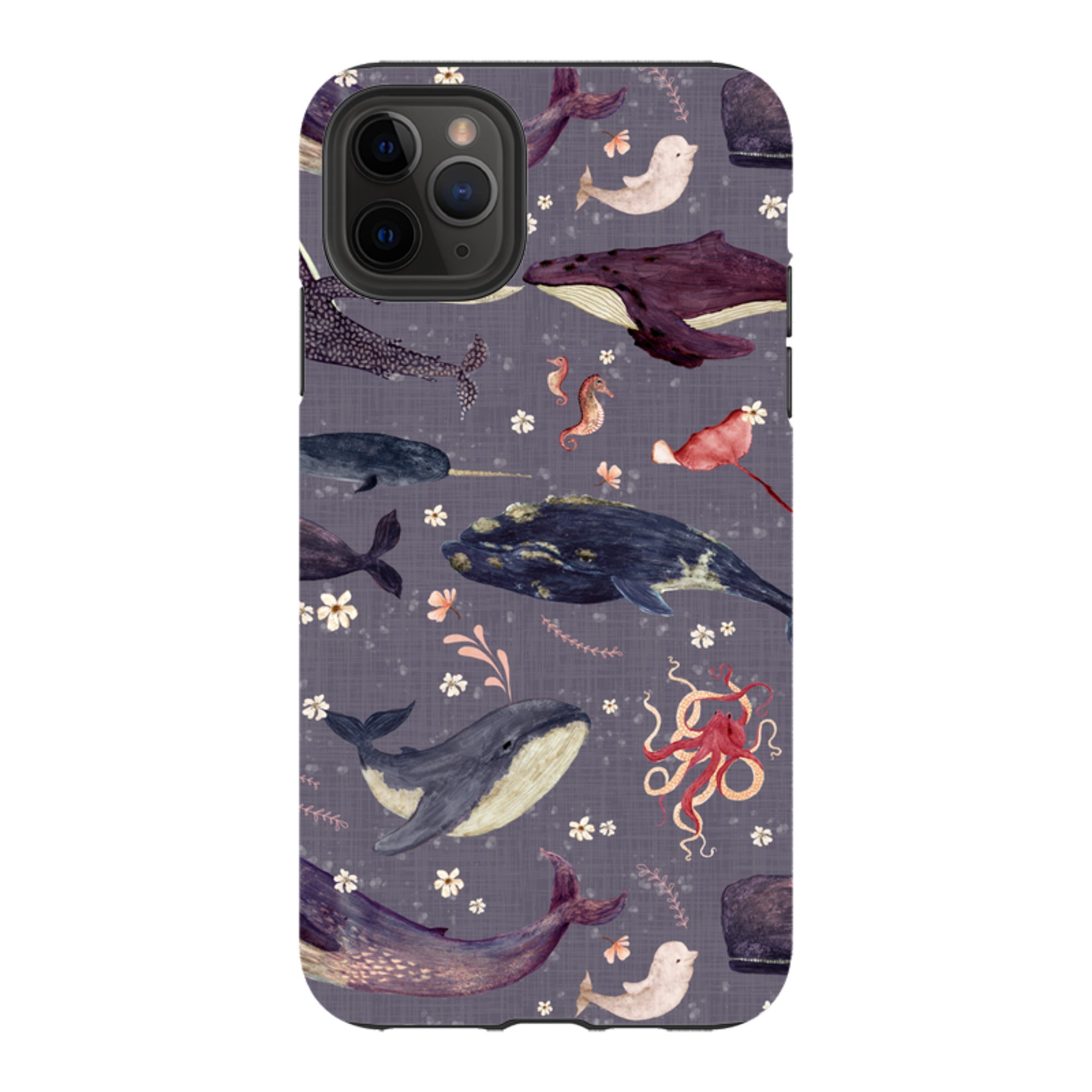 iPhone Tough Case - Whale Song Lavender By Katherine Quinn