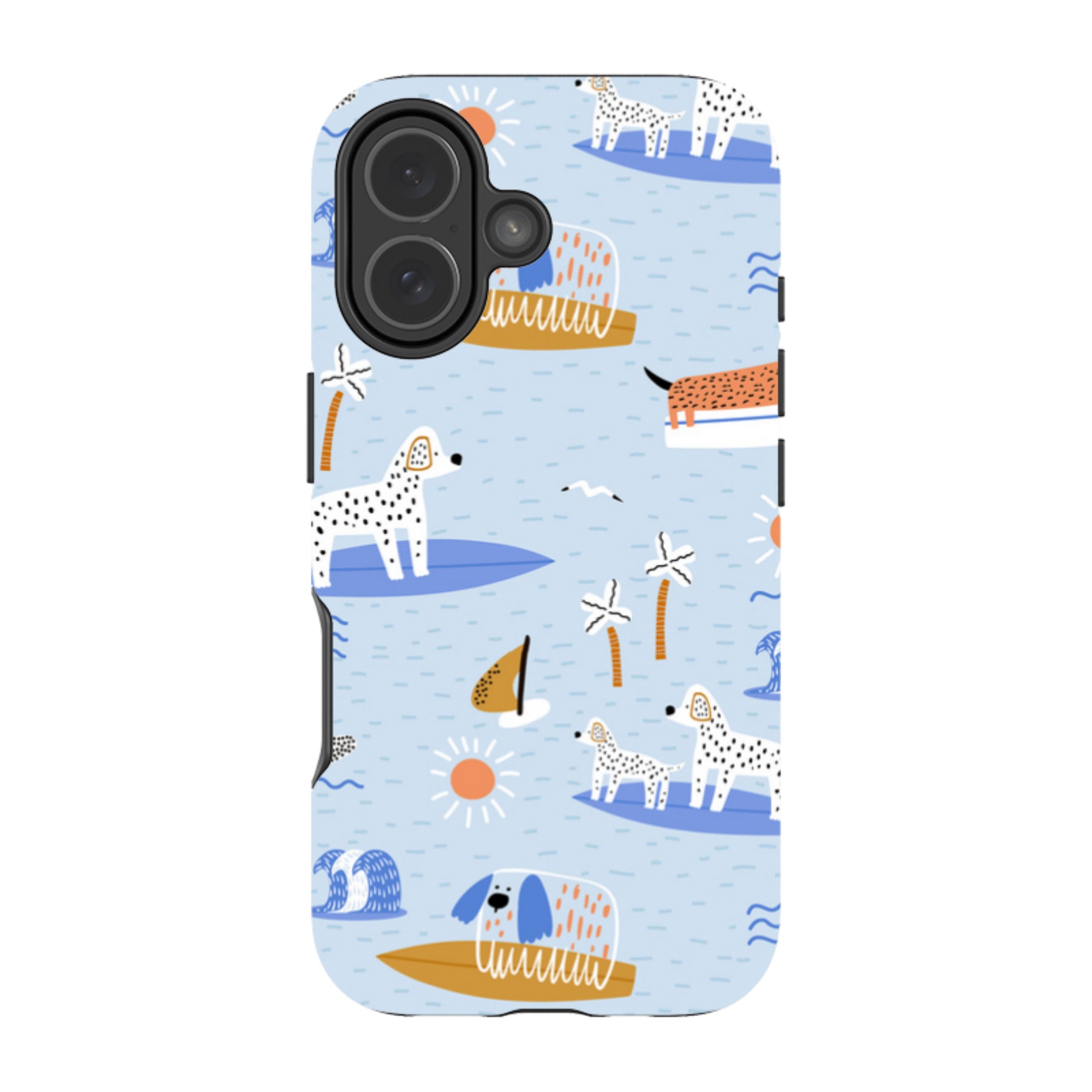 iPhone Tough Case - Surfing Dogs