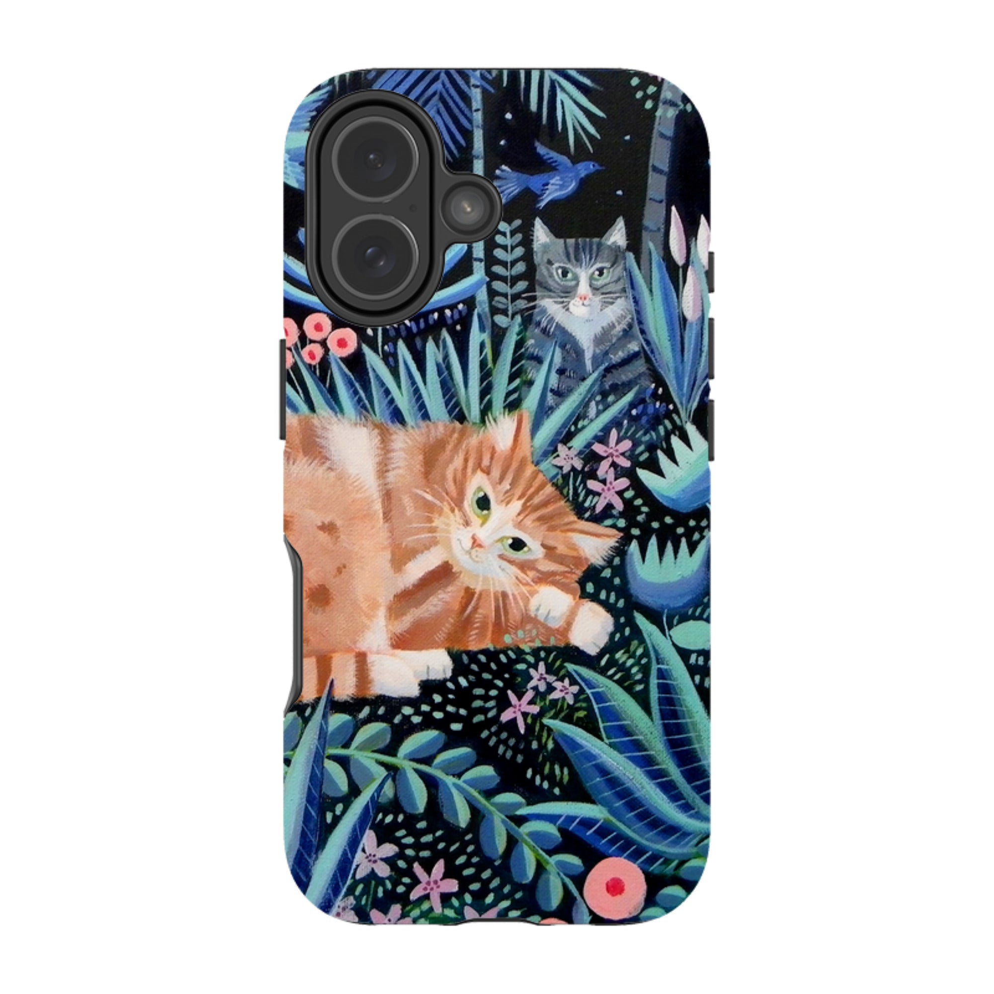 iPhone Tough Case - Night Cats By Mary Stubberfield