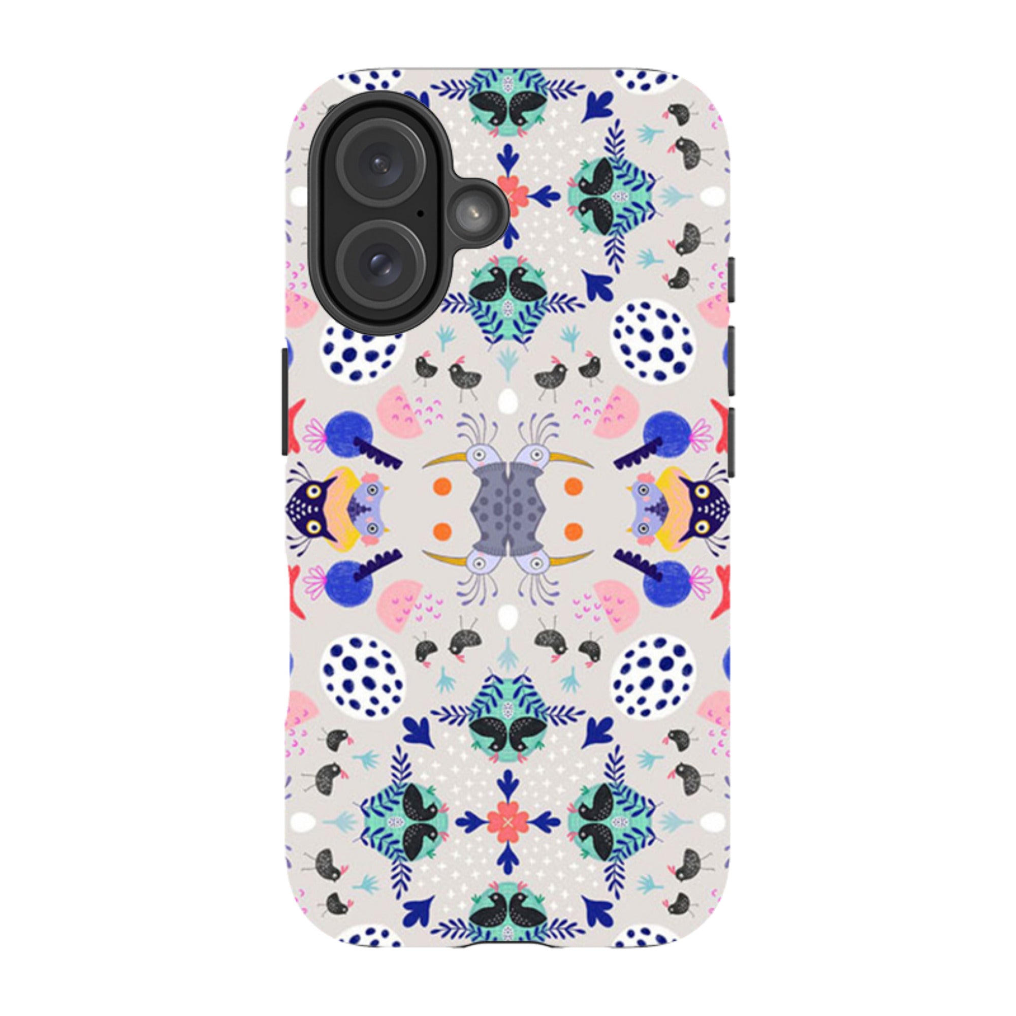 iPhone MagSafe Tough Case -  Crazy Bird Pattern By Mia Underwood