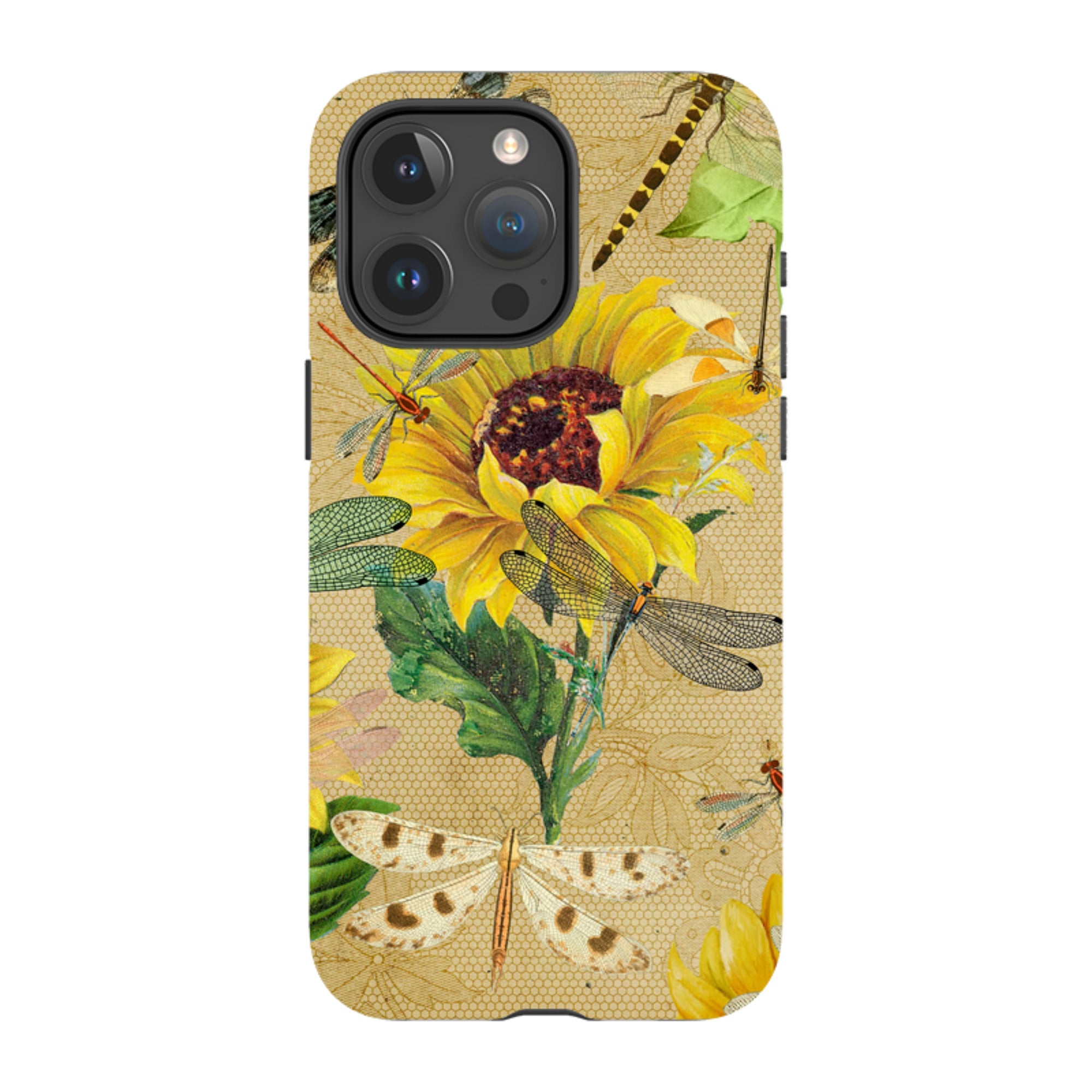iPhone MagSafe Tough Case - Drangonflies and Sunflowers