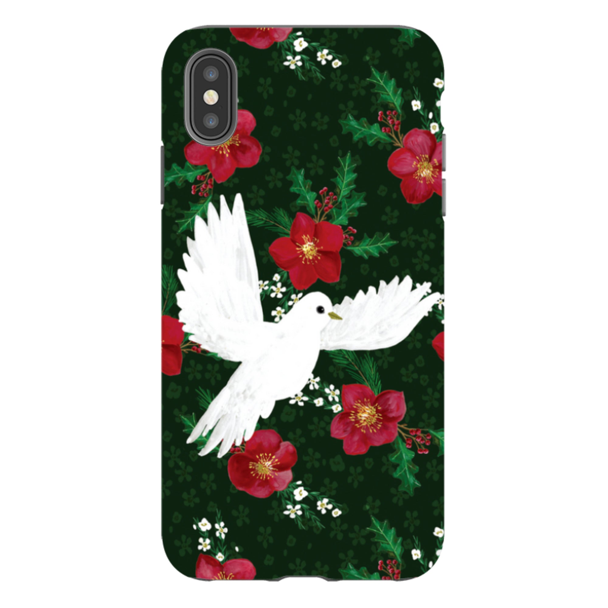 iPhone Tough Case - Dove and Floral By Abby Jacobs