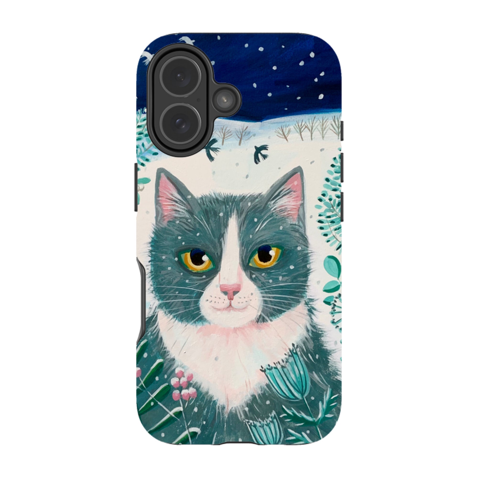 iPhone MagSafe Tough Case - Xmas Cat By Mary Stubberfield
