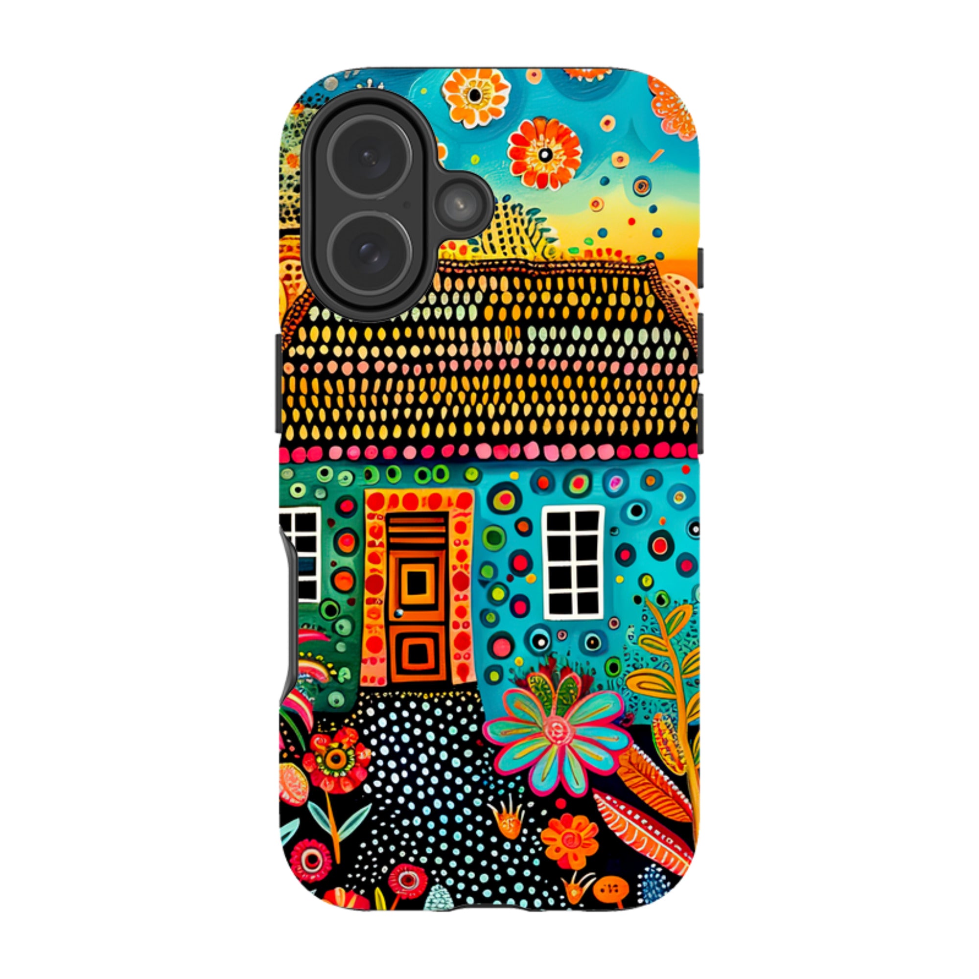 iPhone Case - Folk Art House VII
