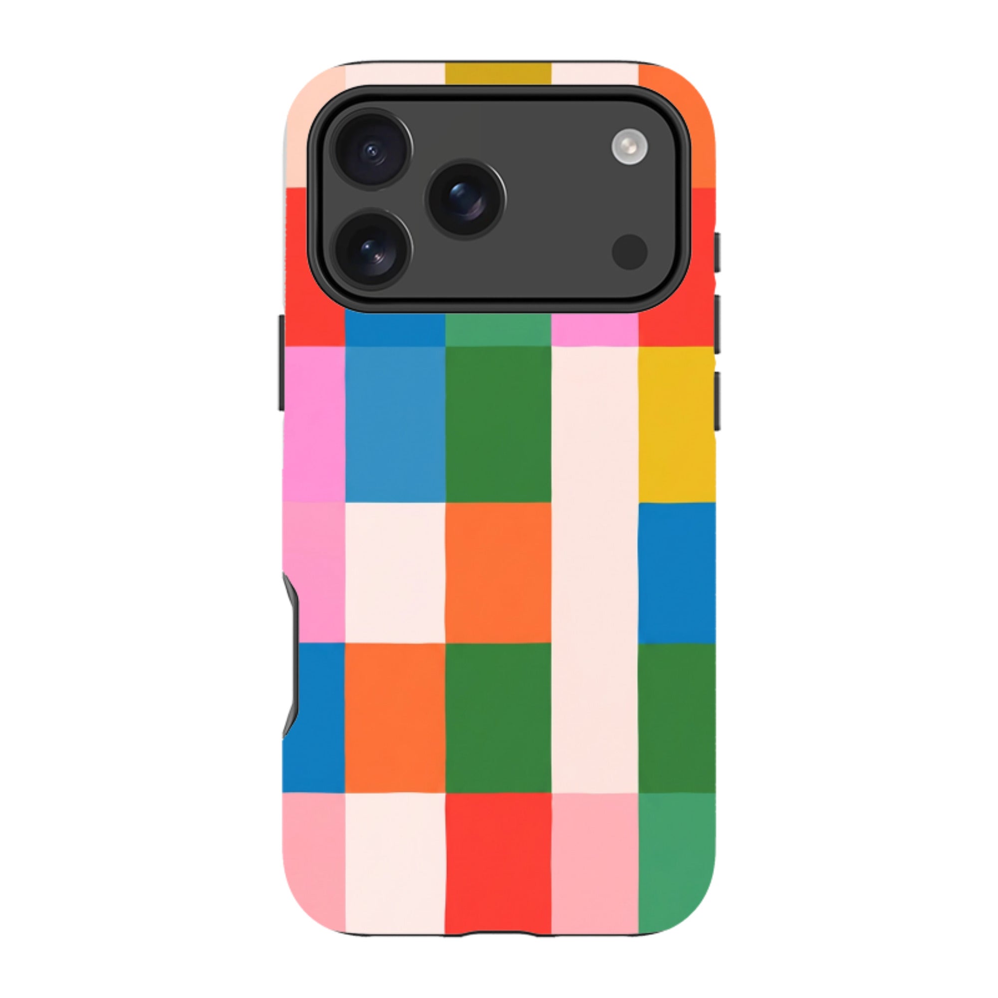 iPhone MagSafe Tough Case - Multicolour Patchwork plaid