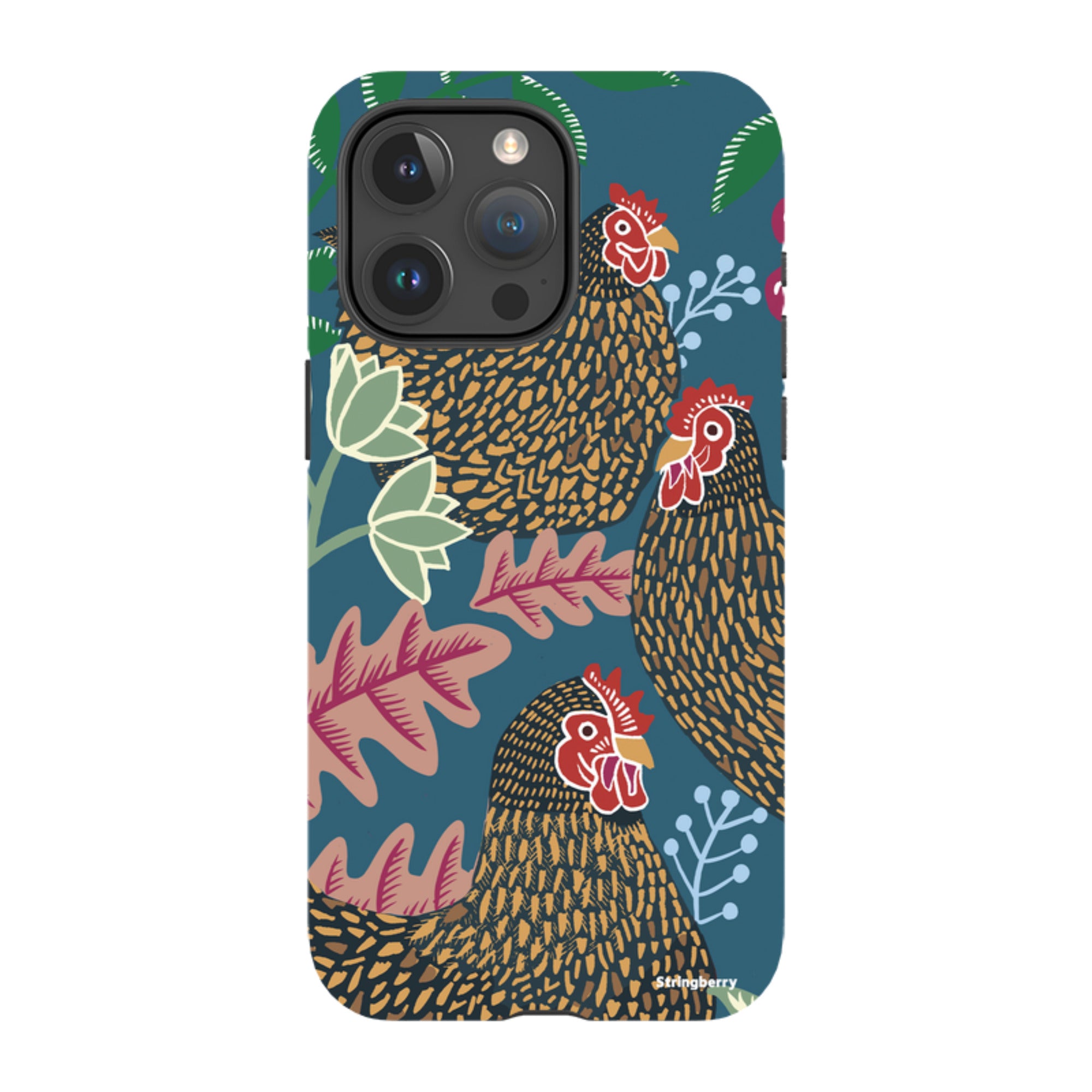 iPhone Tough Case - Three French Hens By Kate Heiss