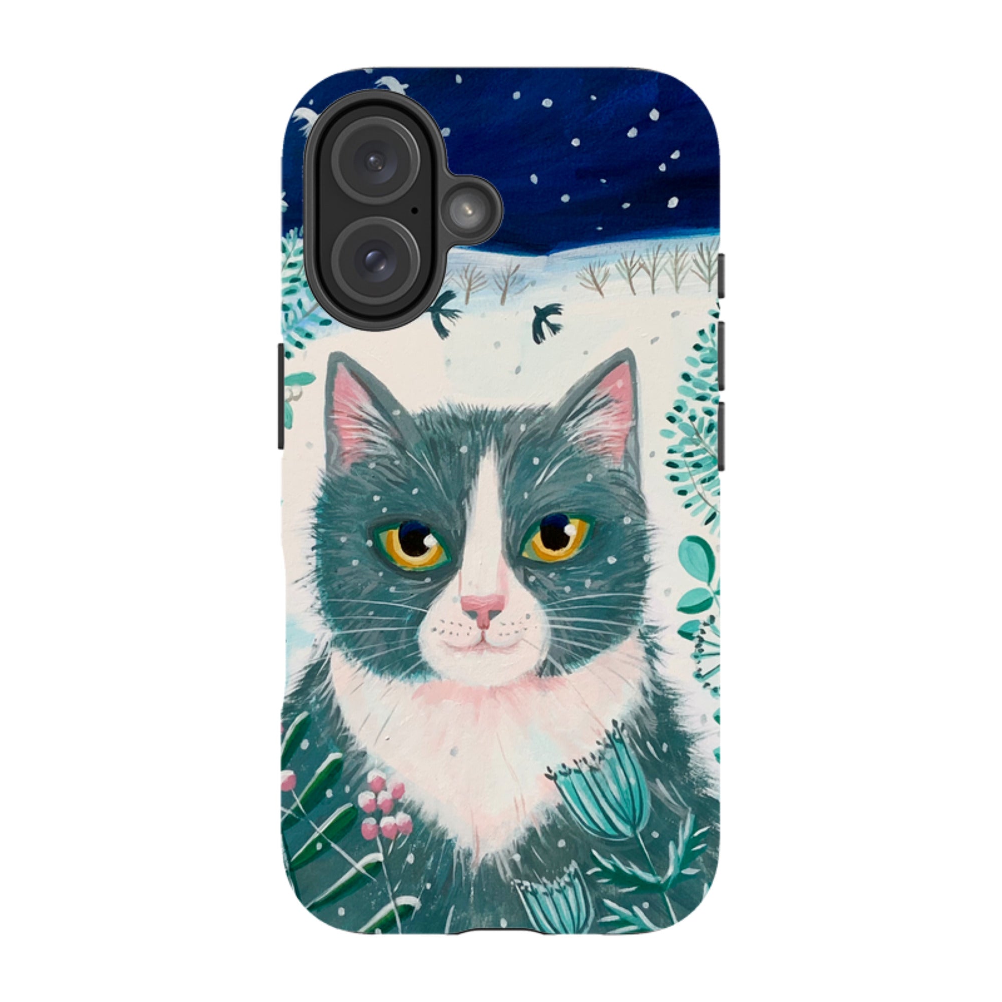 iPhone MagSafe Tough Case - Xmas Cat By Mary Stubberfield