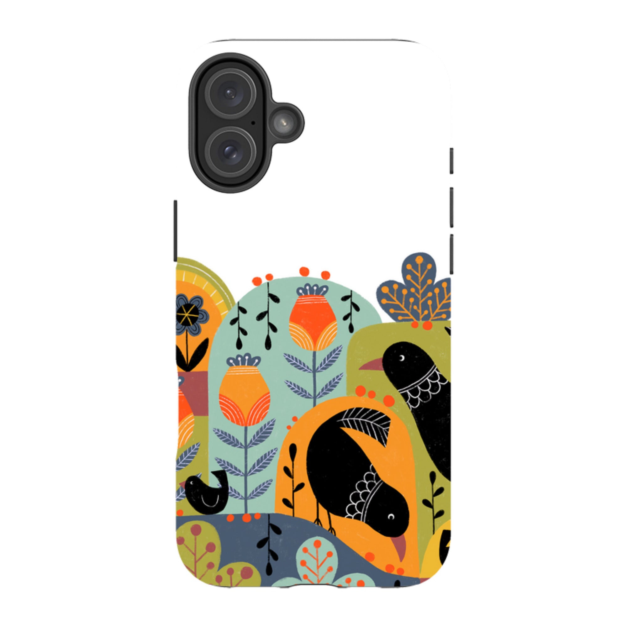 iPhone Tough Case - Folky Birds IV By Suzy Taylor