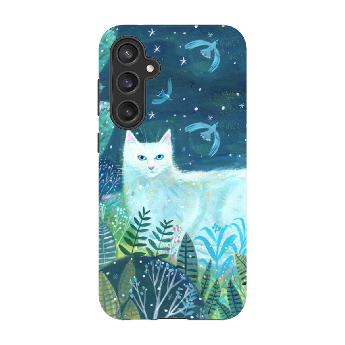 Samsung Tough Case - White Cat By Mary Stubberfield
