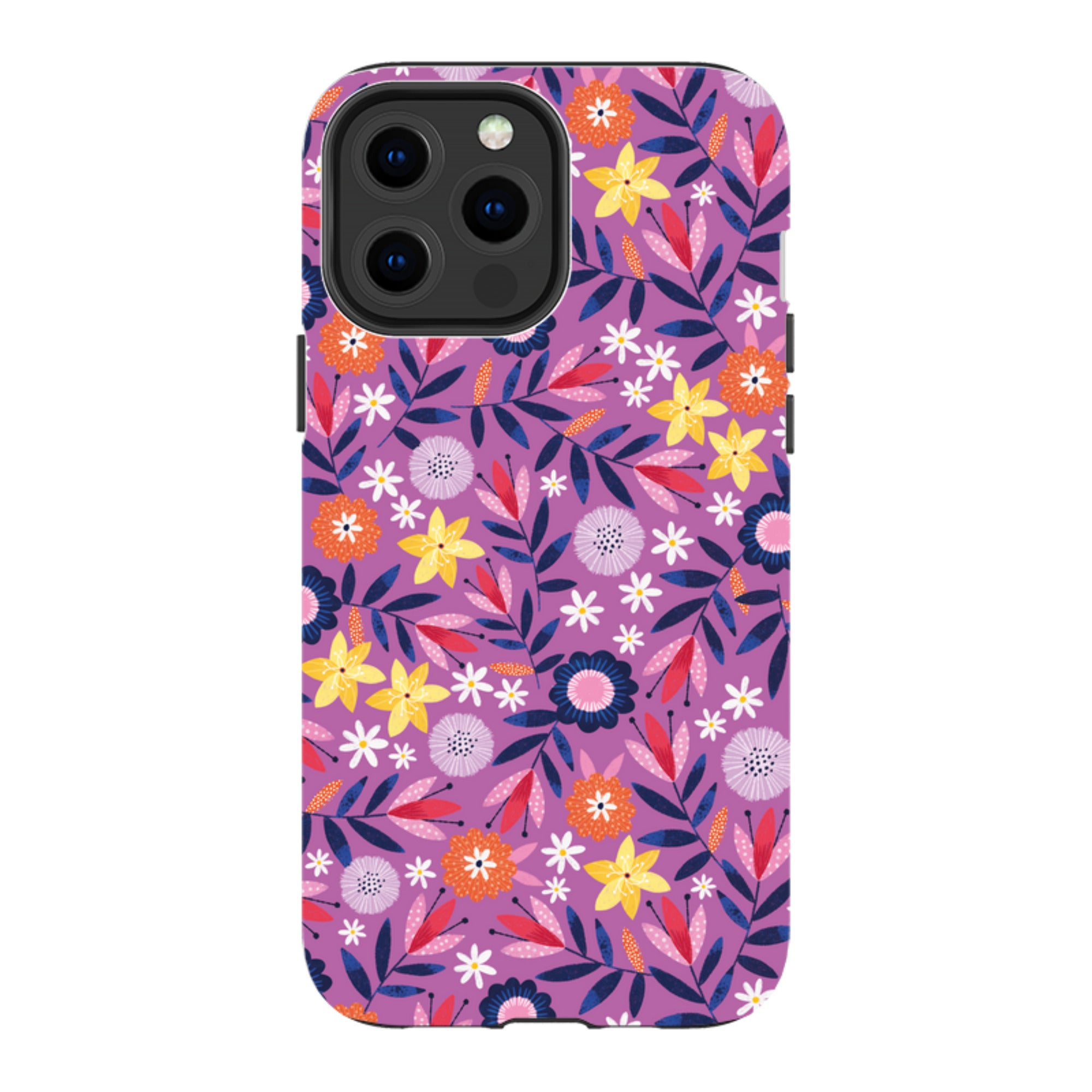 iPhone Tough Case - Scattered Flowers I By Ali Brookes