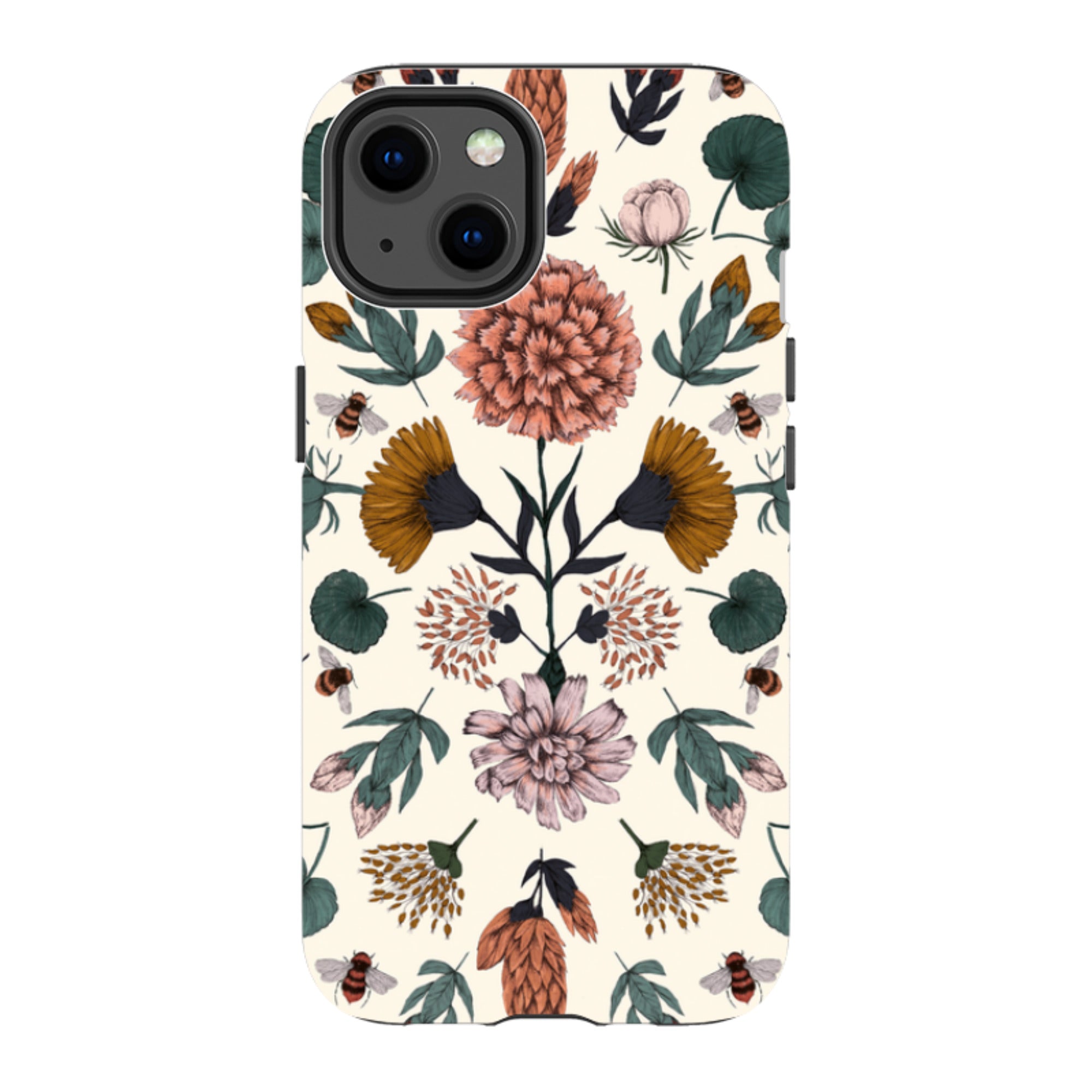 iPhone Tough Case - Floral Bees By Jade Mosinski