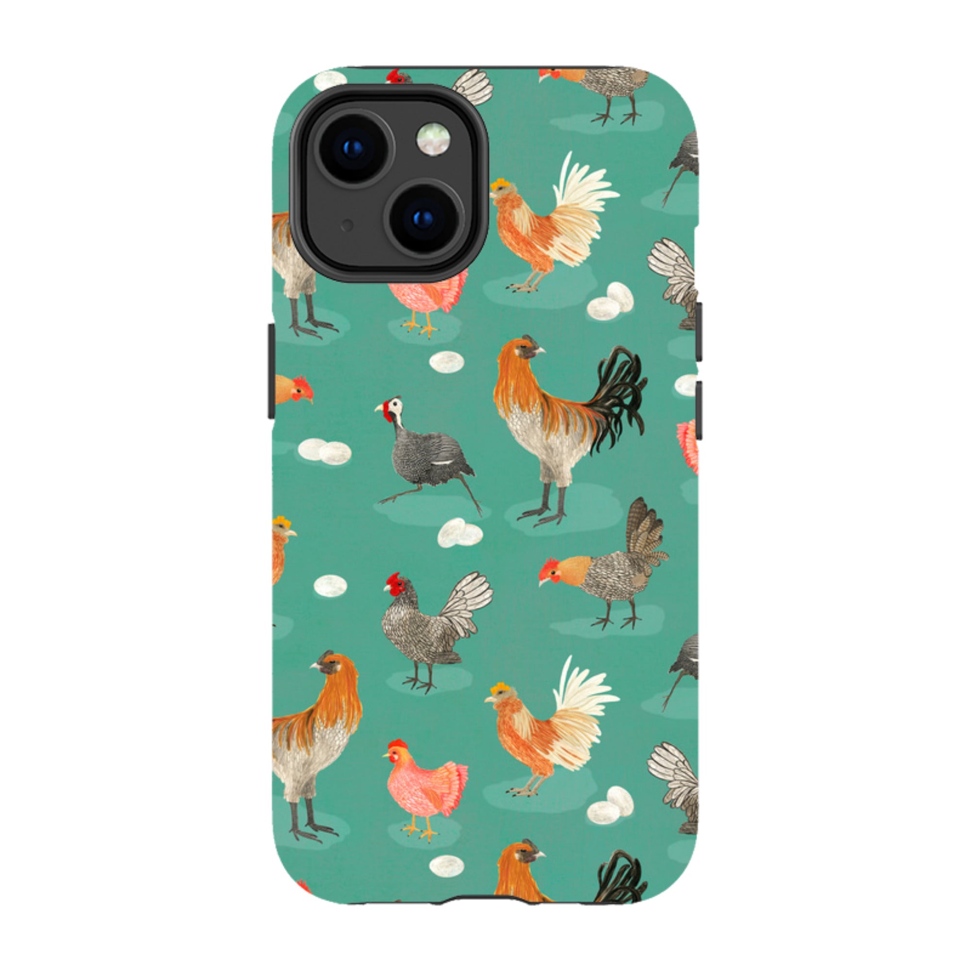 iPhone Tough Case - Chicken Teal By Katherine Quinn