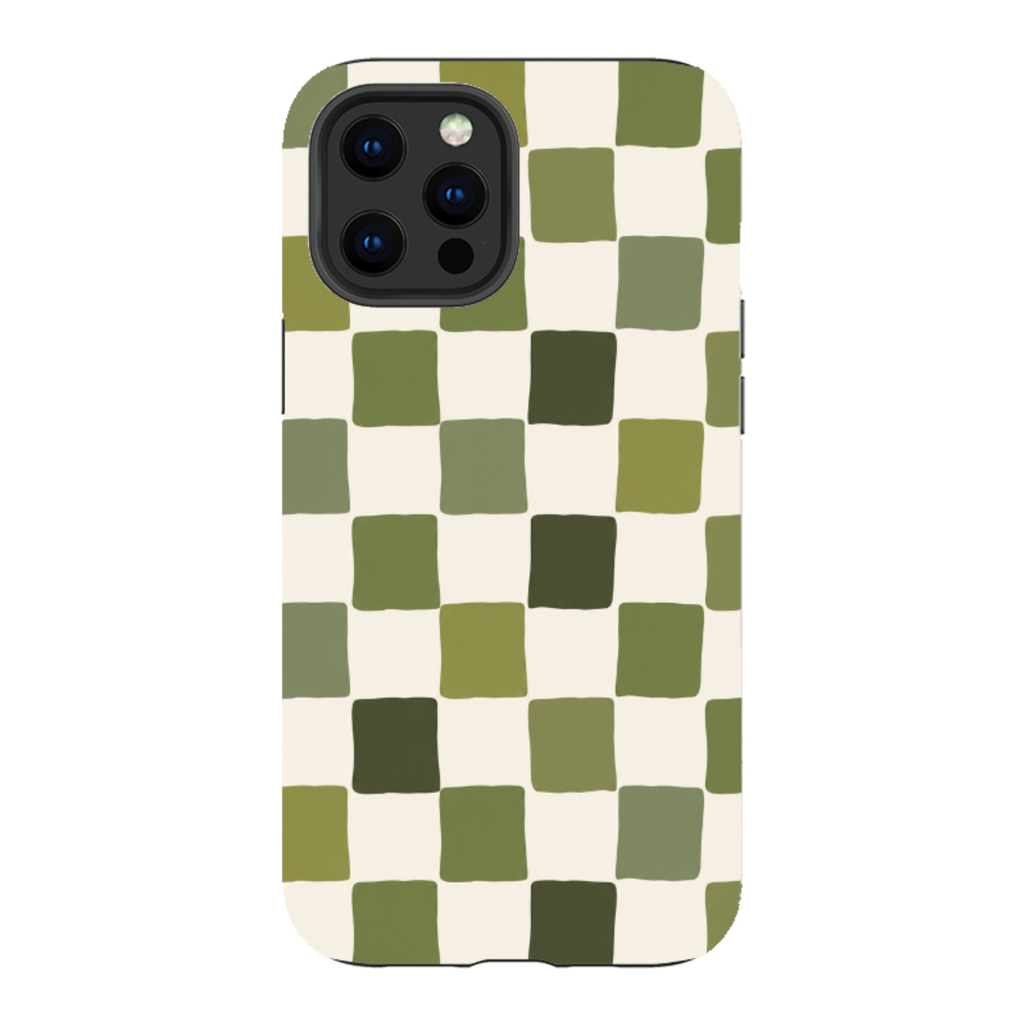 iPhone Tough Case - Green Checkerboard