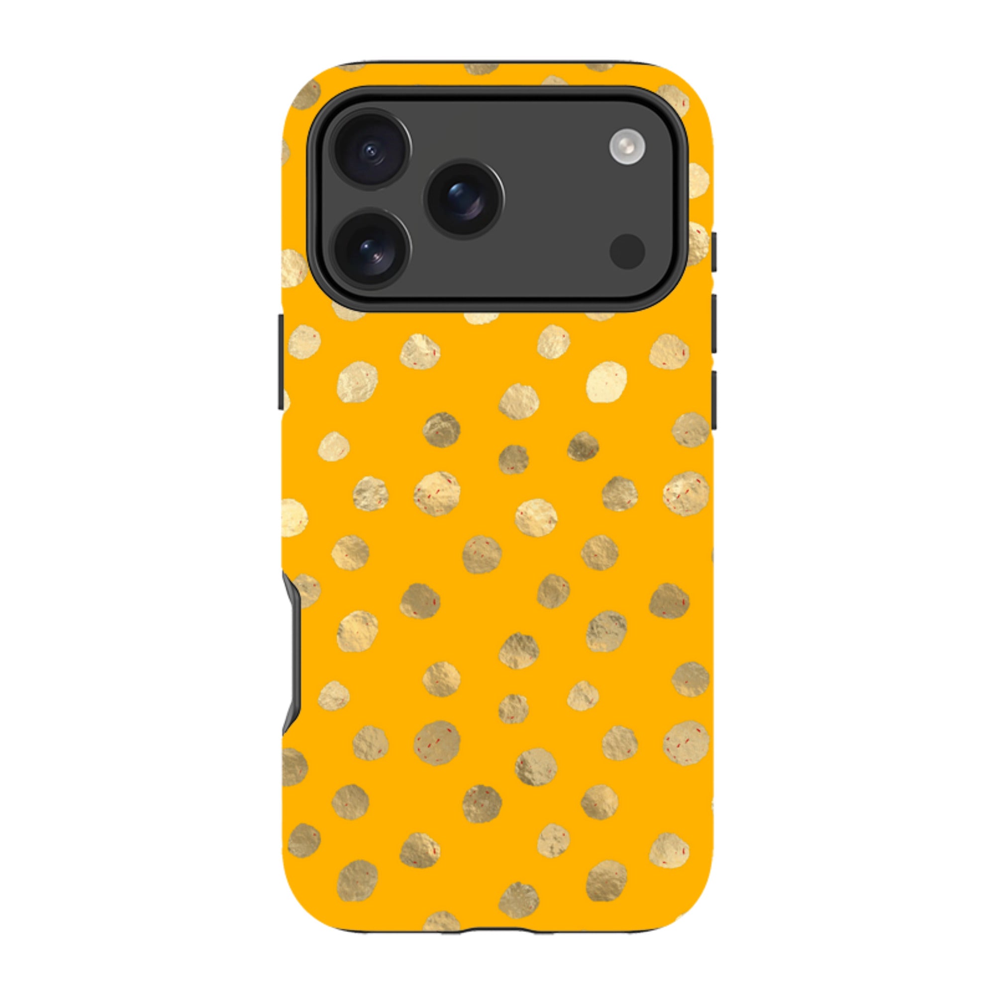 iPhone Tough Case - Honey and Gold Dots