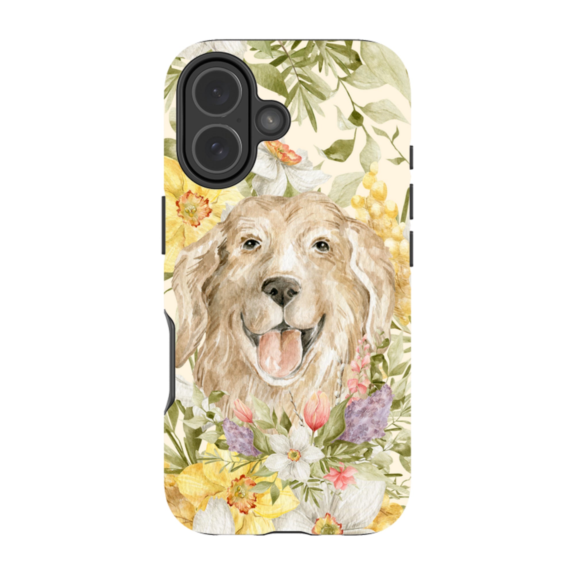 iPhone Tough Case - Floral Dog