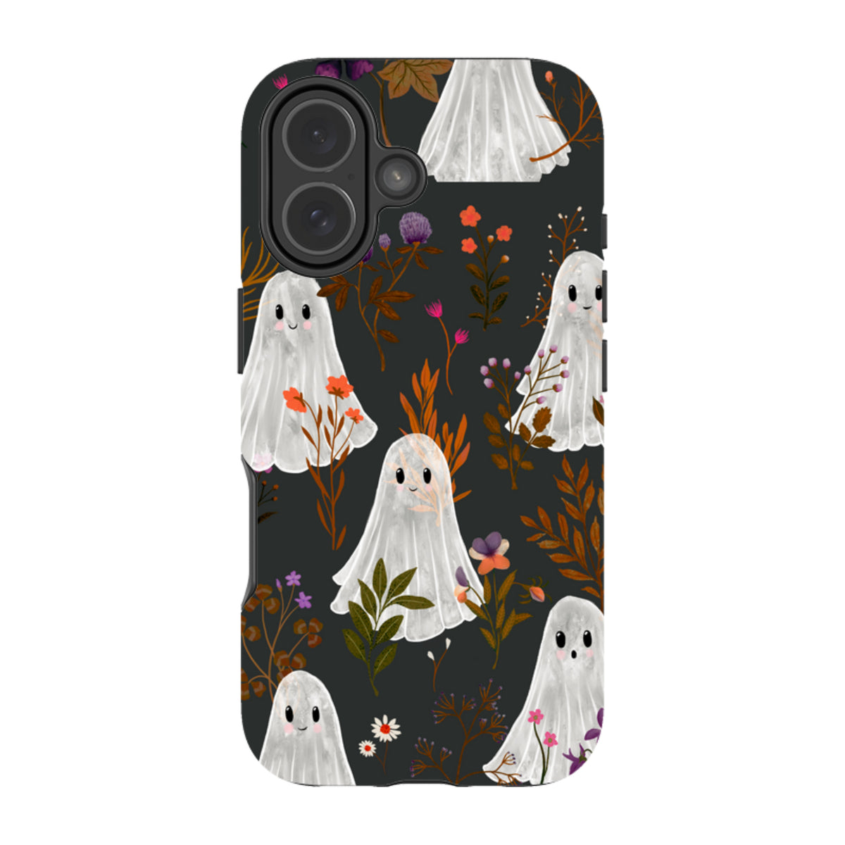 iPhone Tough Case - Ghost in the Garden - Charcoal By Katherine Quinn