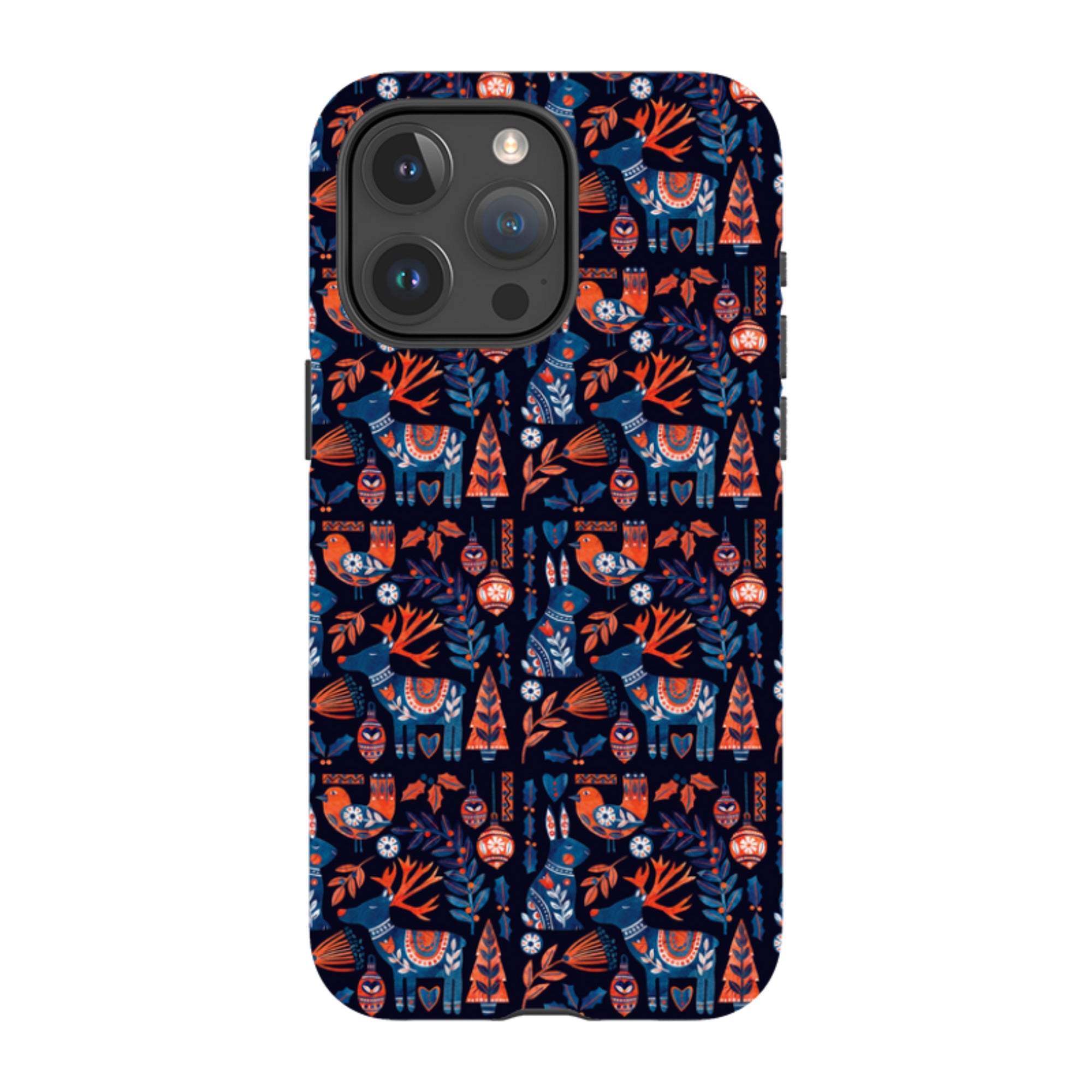 iPhone Tough Case - Scandi Animals Dark By Tracey English