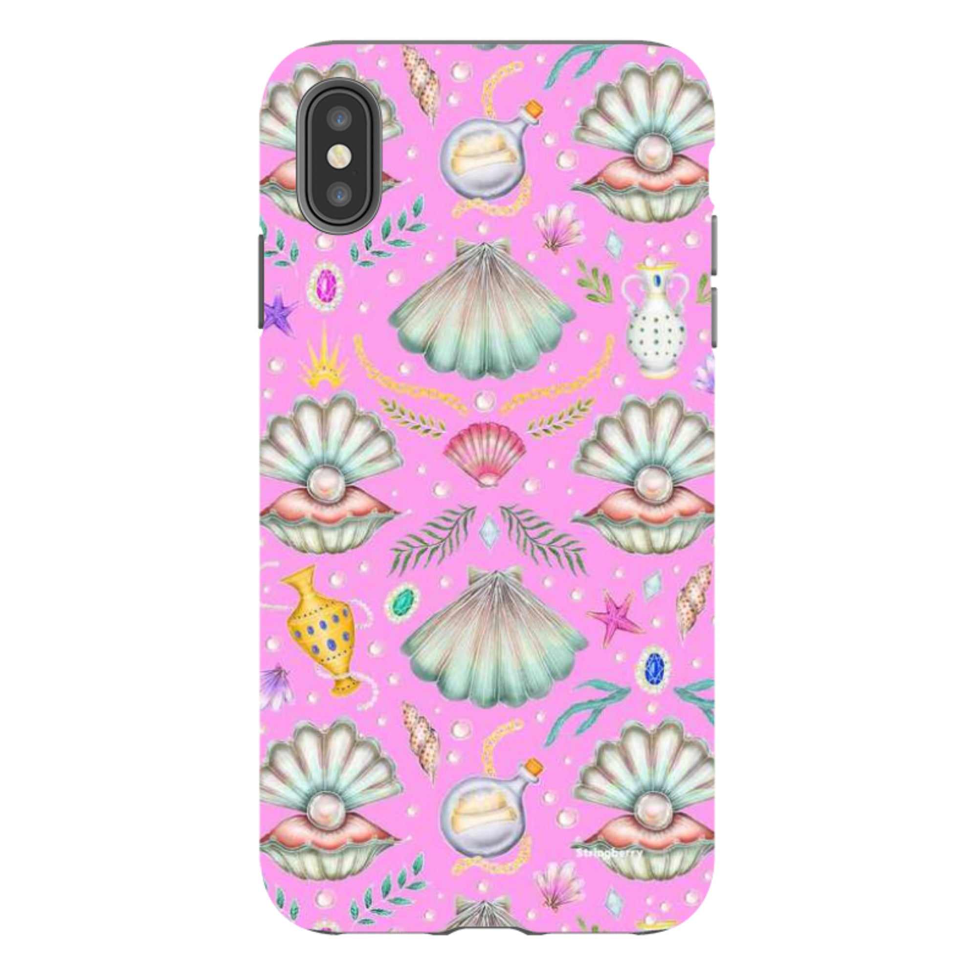iPhone Tough Case - Pearl's Fantasy Candy Pink By Catherine Rowe