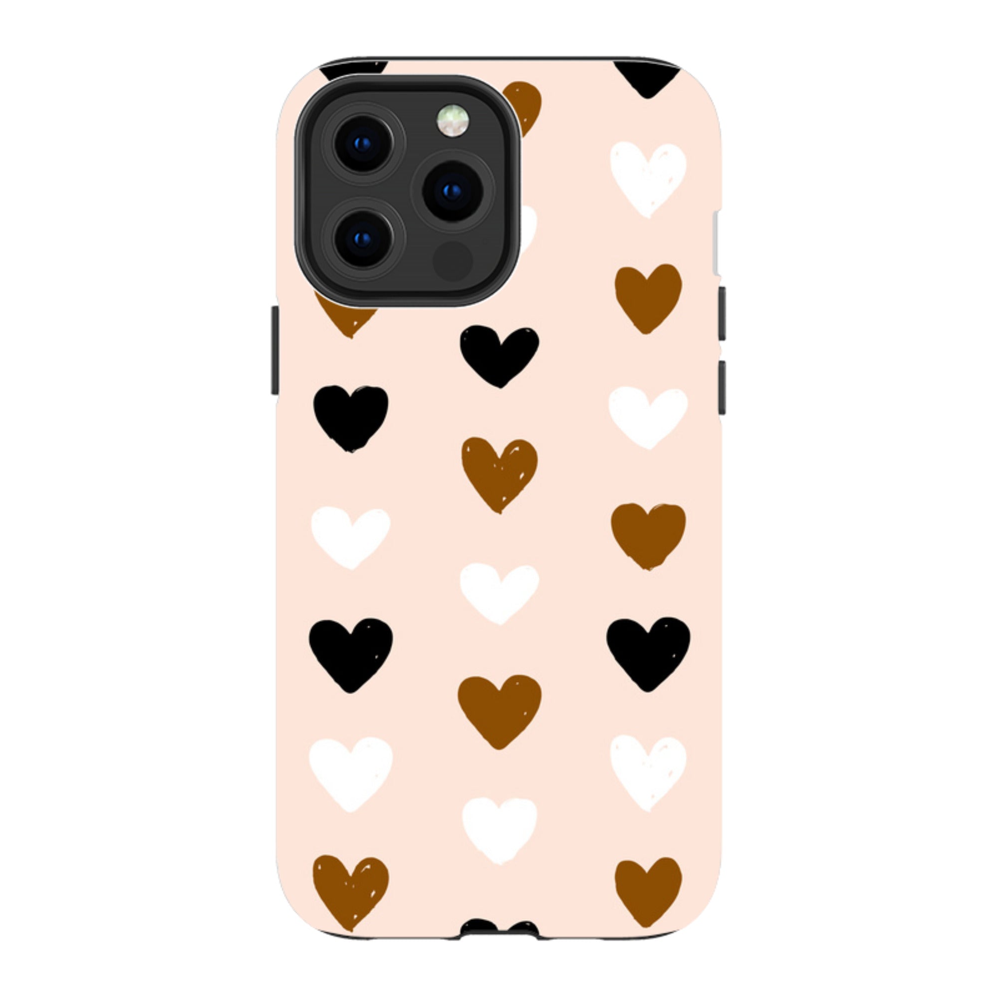 iPhone Tough Case - Hearts Pale
