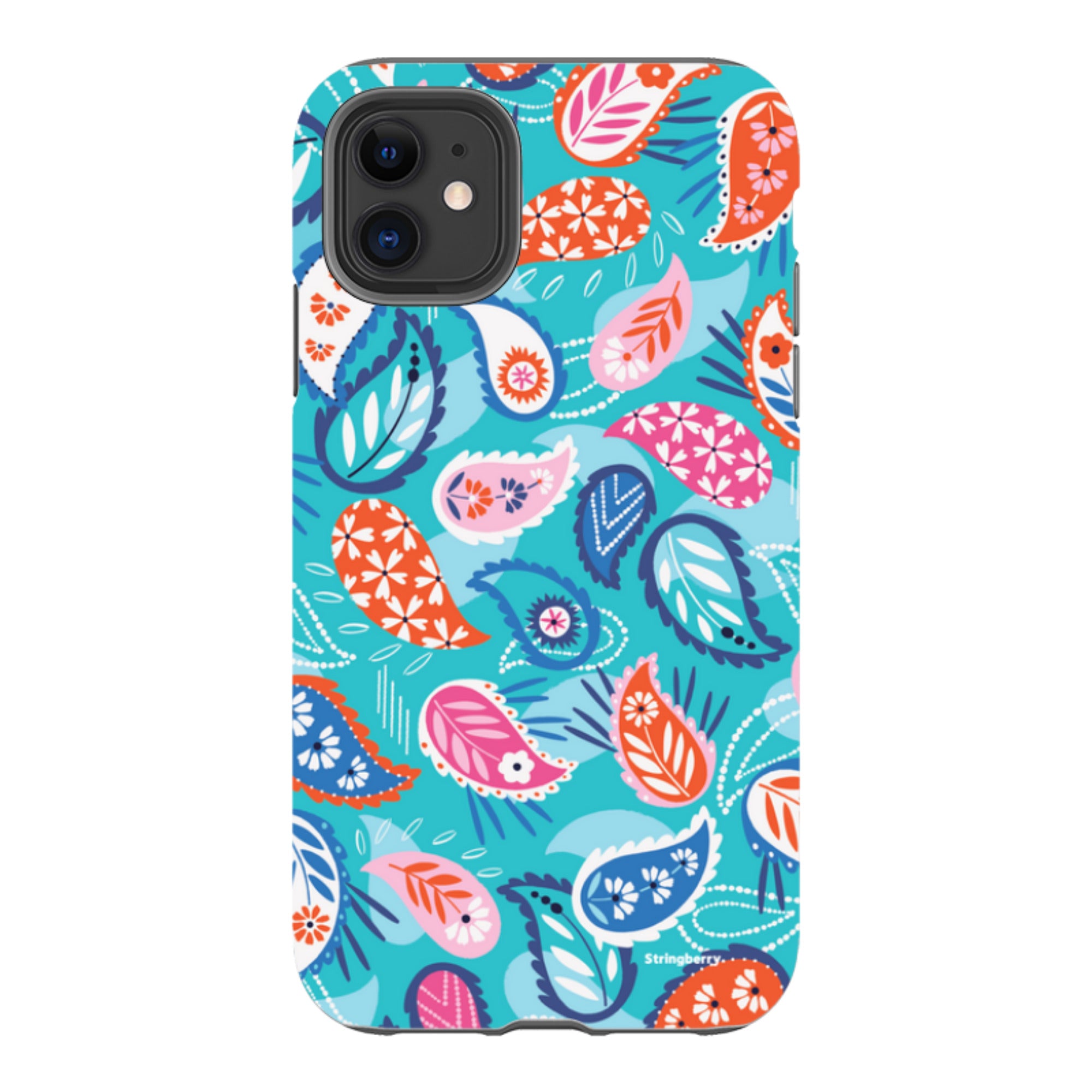 iPhone Tough Case - Paisley Blue By Ali Brookes
