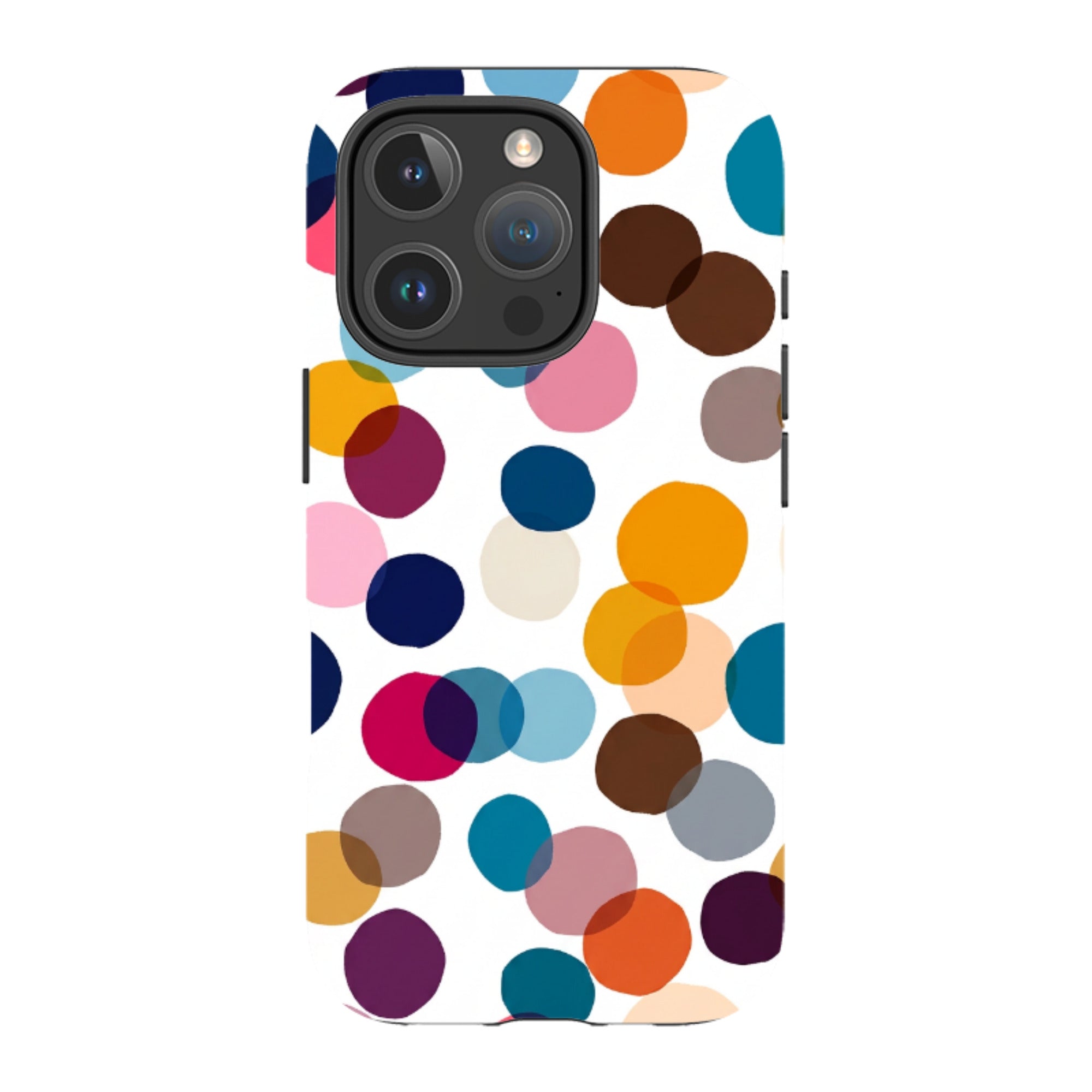 iPhone MagSafe Tough Case - Multi-Color Polka Dot