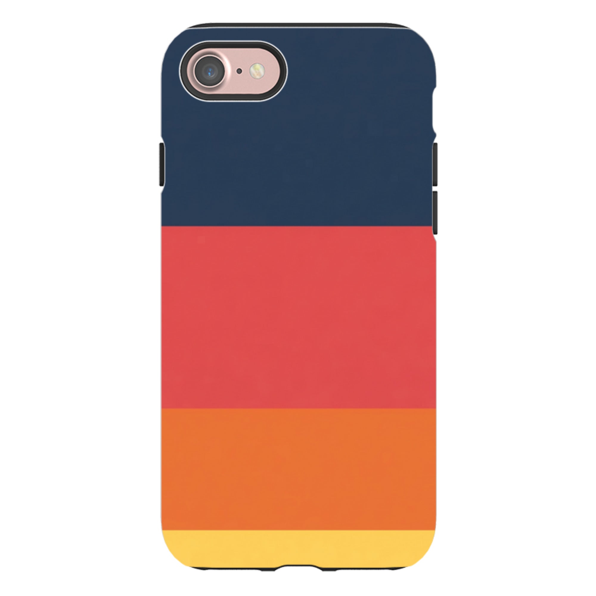 iPhone Tough Case - Navy Blue & Orange Gingham