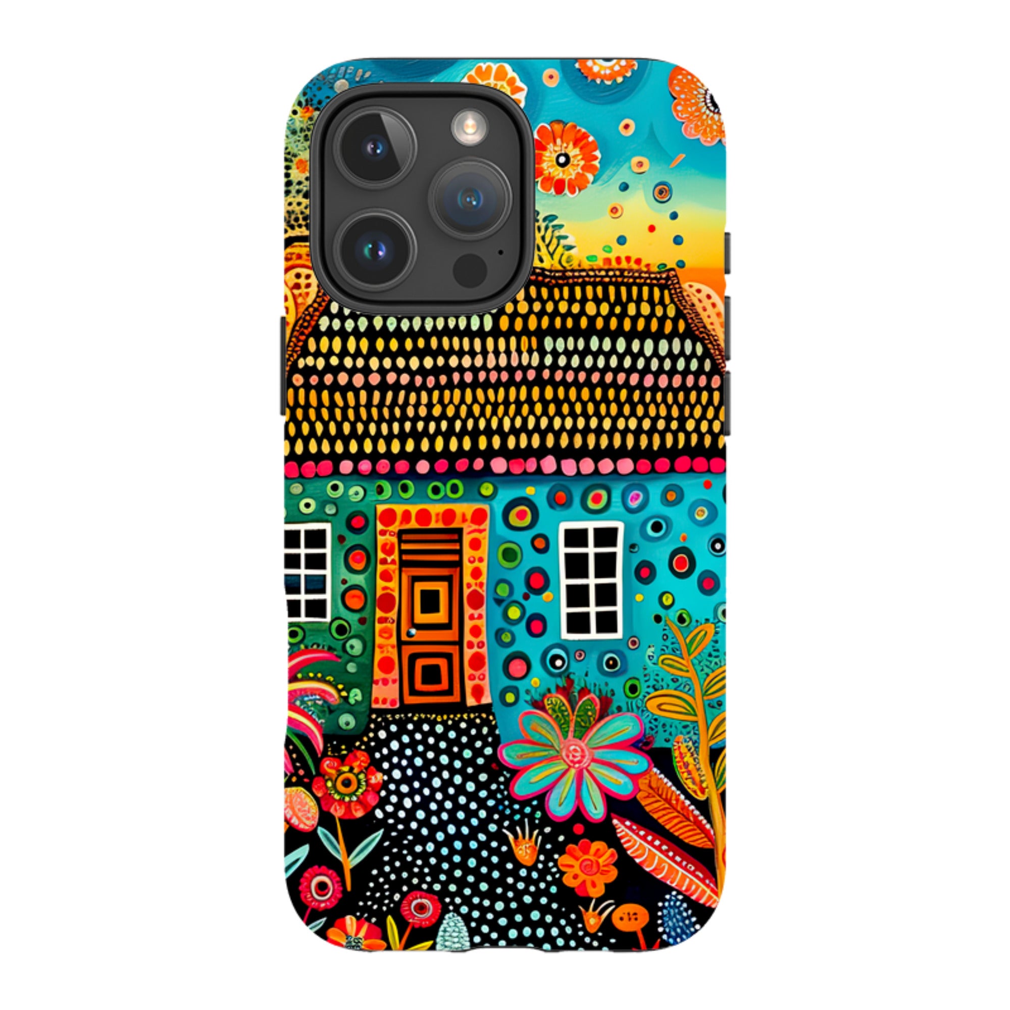 iPhone Case - Folk Art House VII