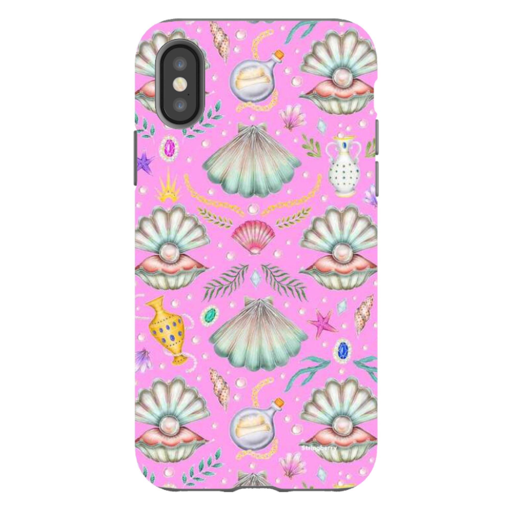 iPhone Tough Case - Pearl's Fantasy Candy Pink By Catherine Rowe