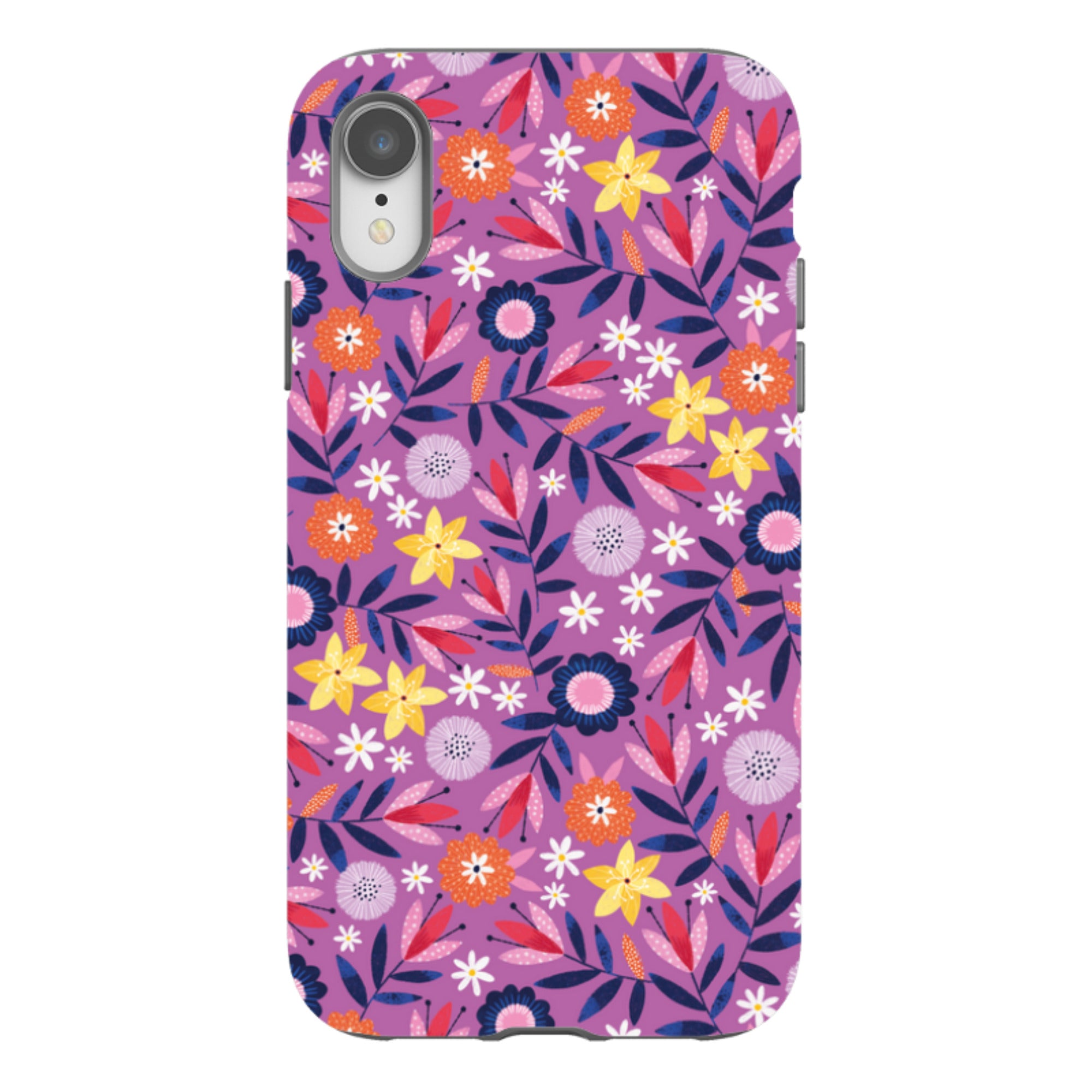 iPhone Tough Case - Scattered Flowers I By Ali Brookes