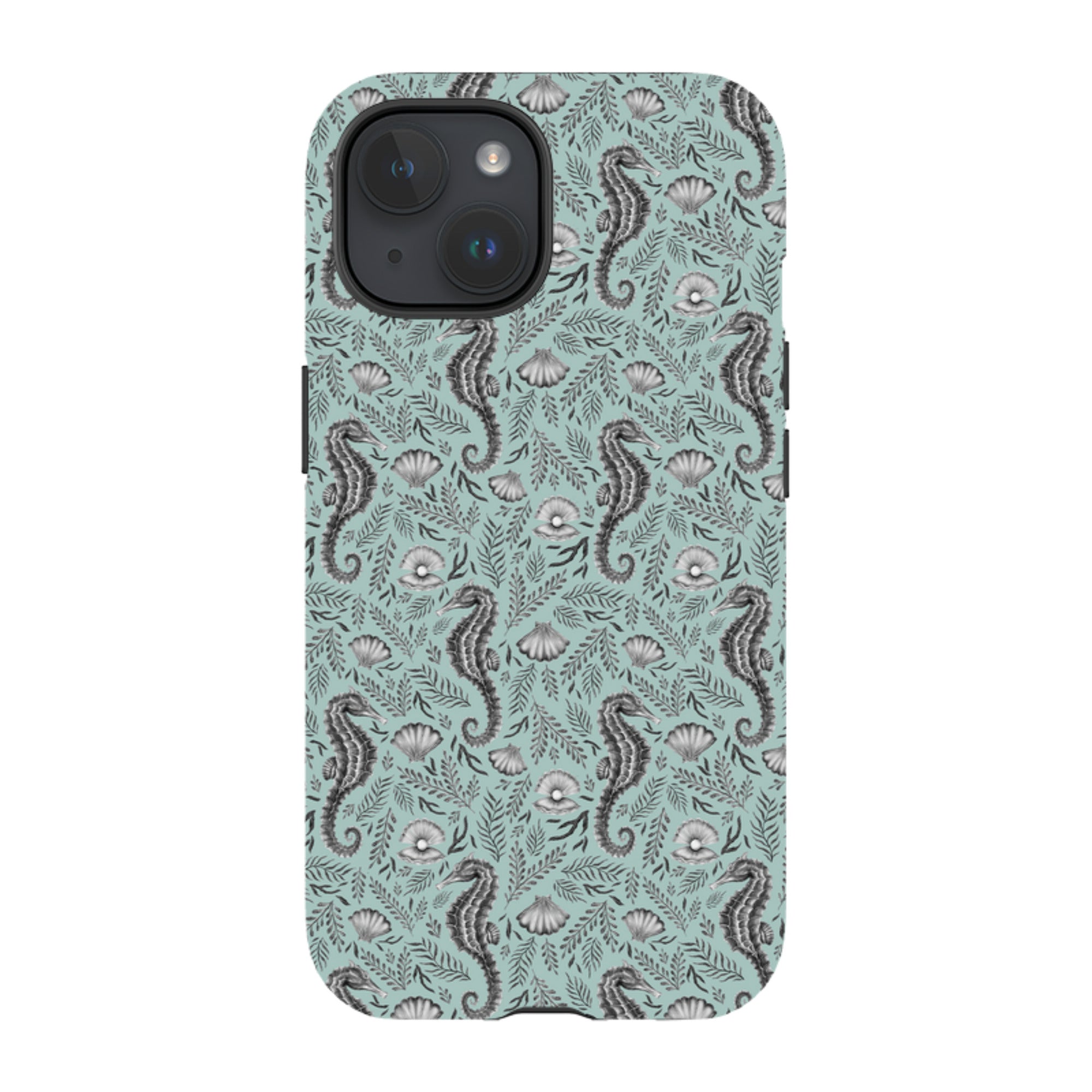 iPhone Tough Case - Seahorse Seafoam By Catherine Rowe