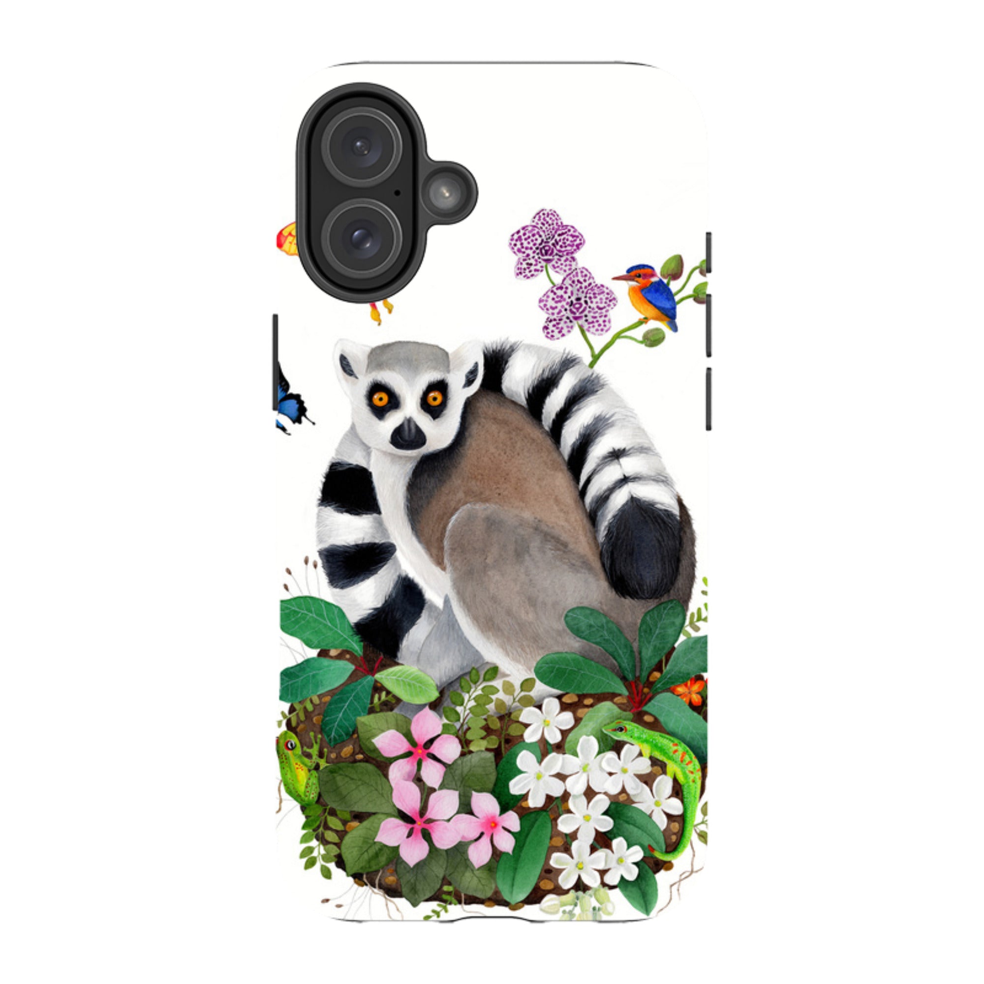 iPhone Tough Case - Madagascar Lemur By Bex Parkin