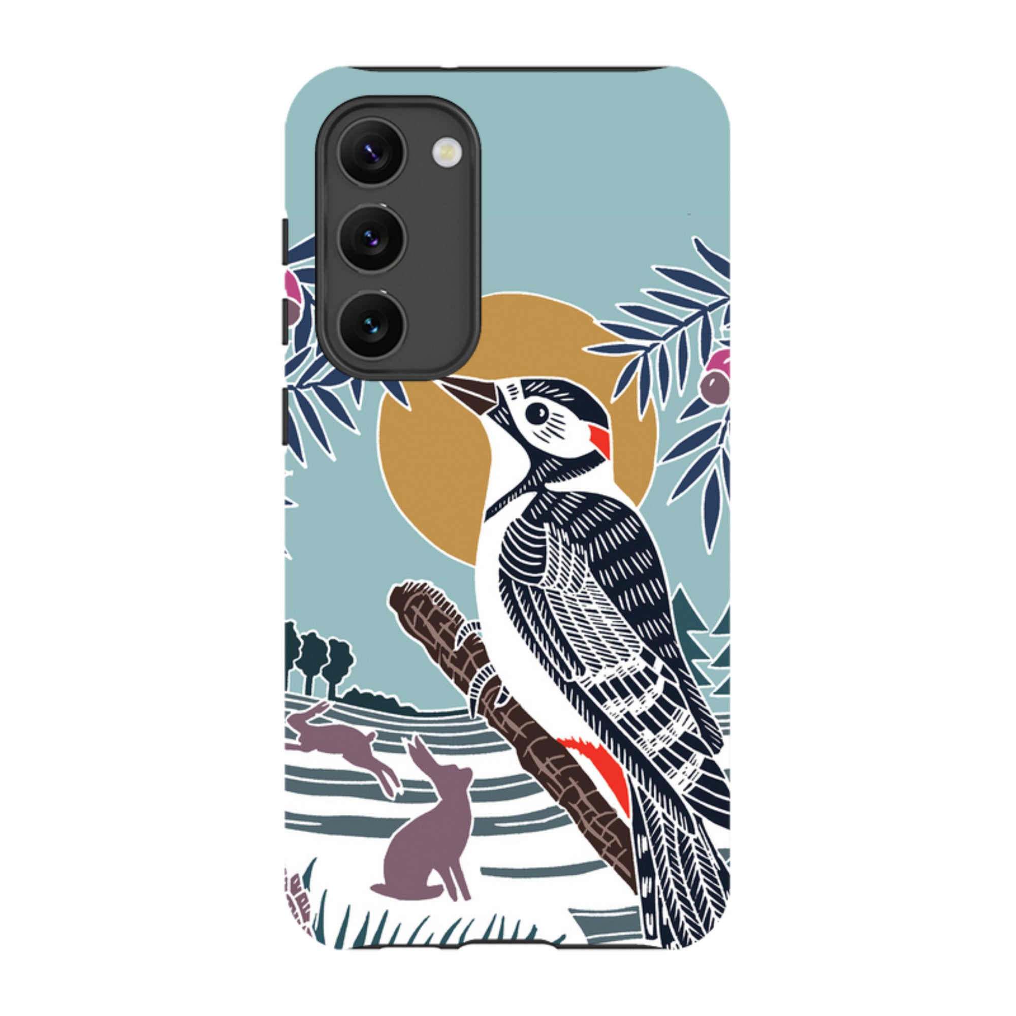 Samsung Tough Case - Woodpecker Brown By Kate Heiss