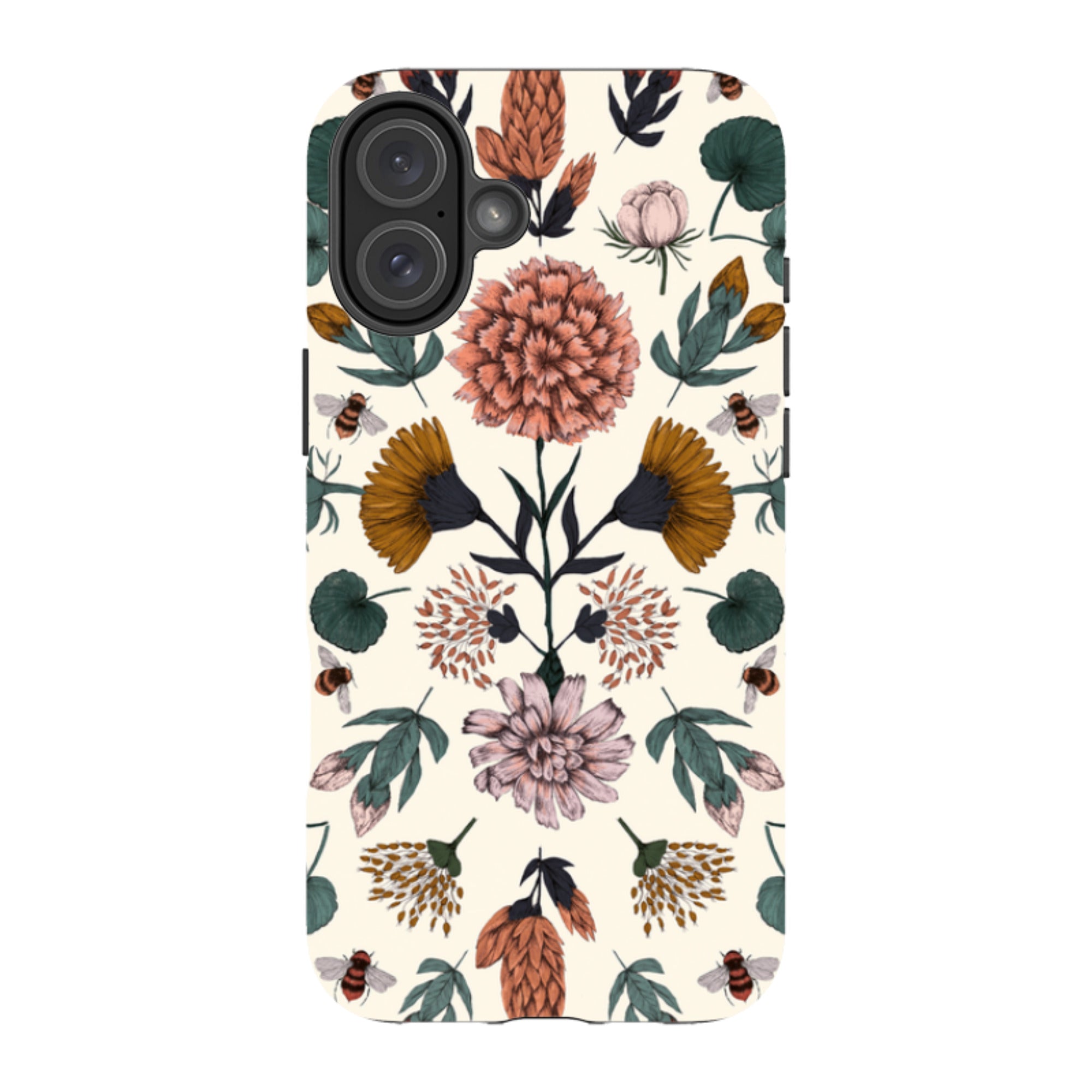 iPhone MagSafe Tough Case -  Floral Bees By Jade Mosinski
