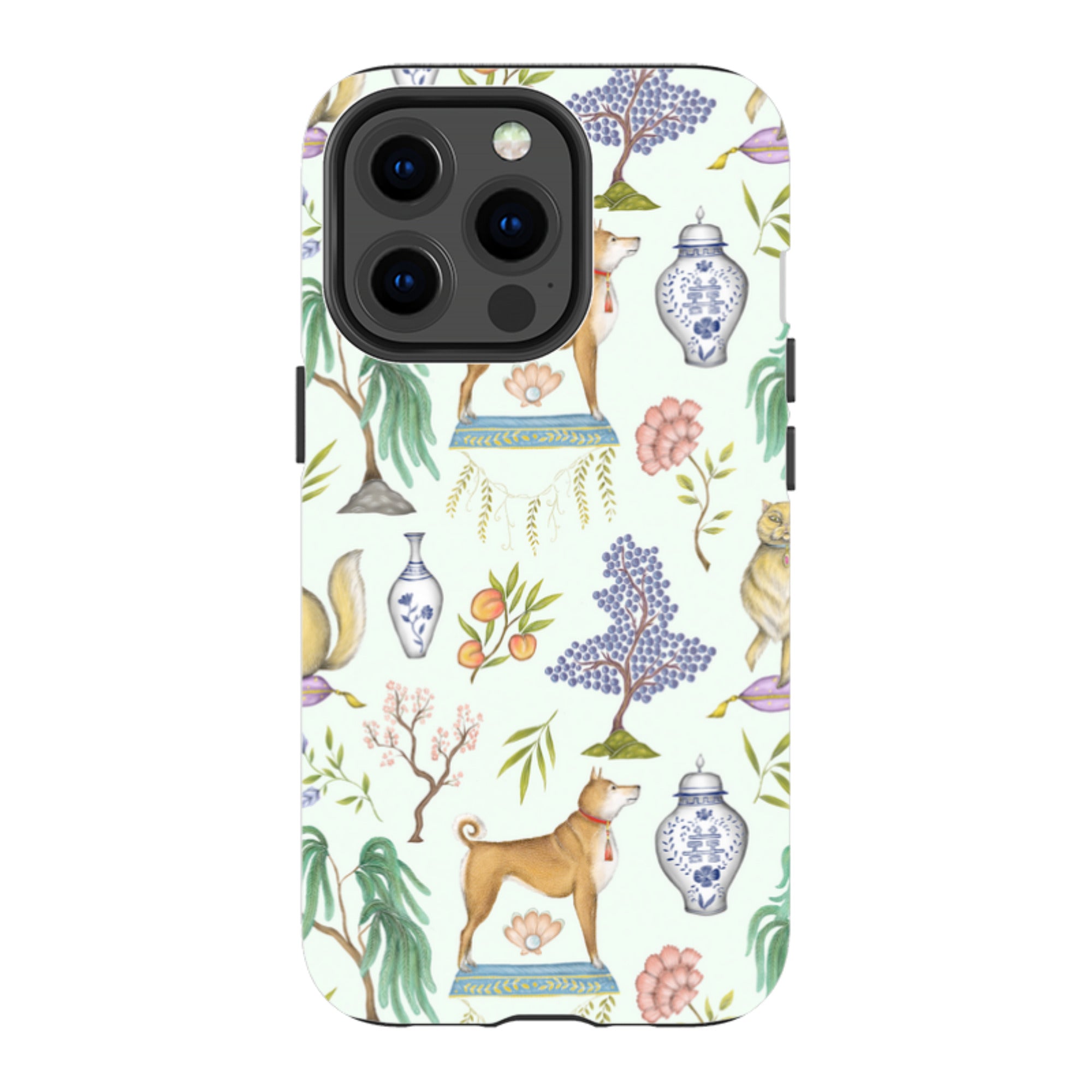 iPhone MagSafe Tough Case -  Chinoiserie Menagerie Green By Catherine Rowe