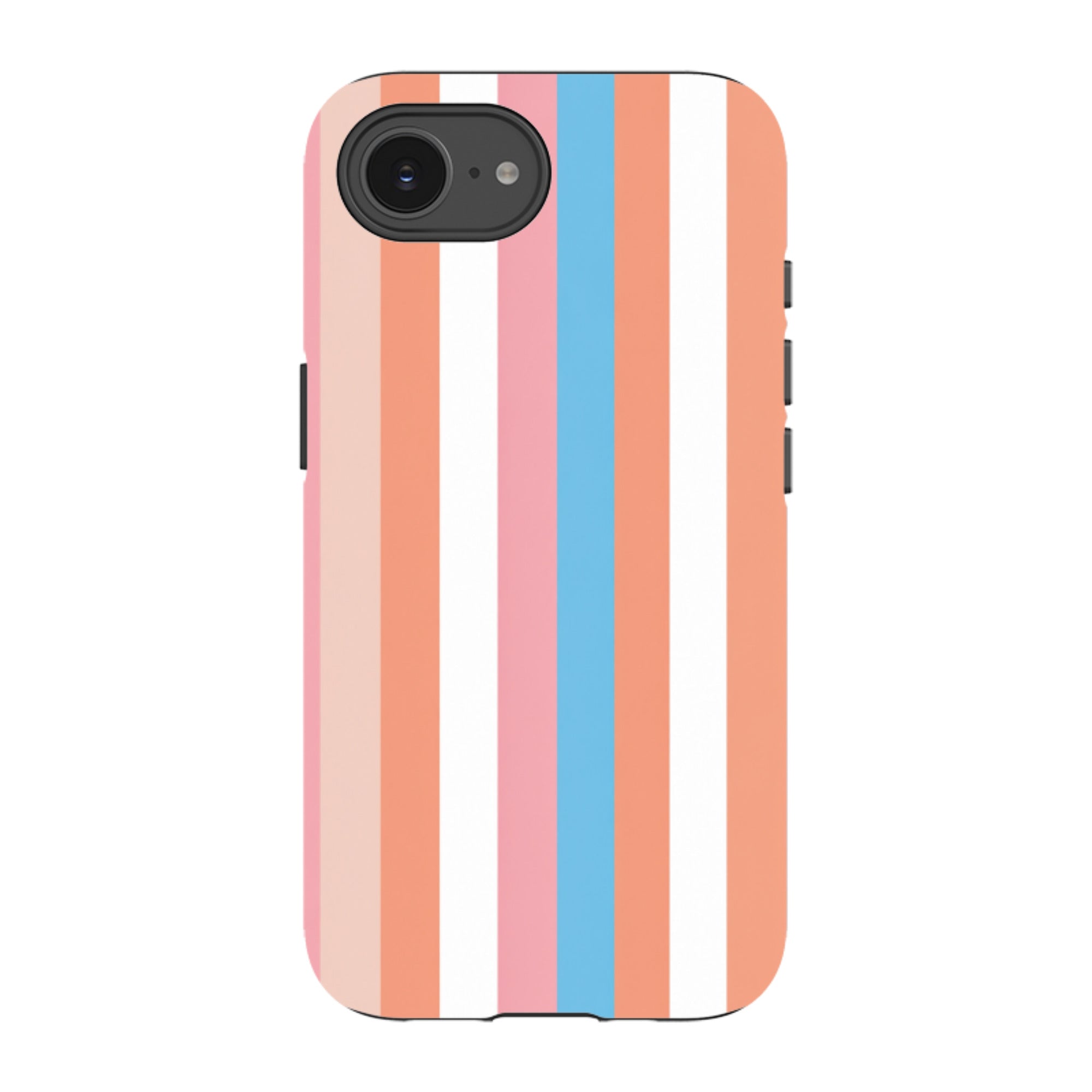 iPhone Tough Case - Coral Pink Stripe